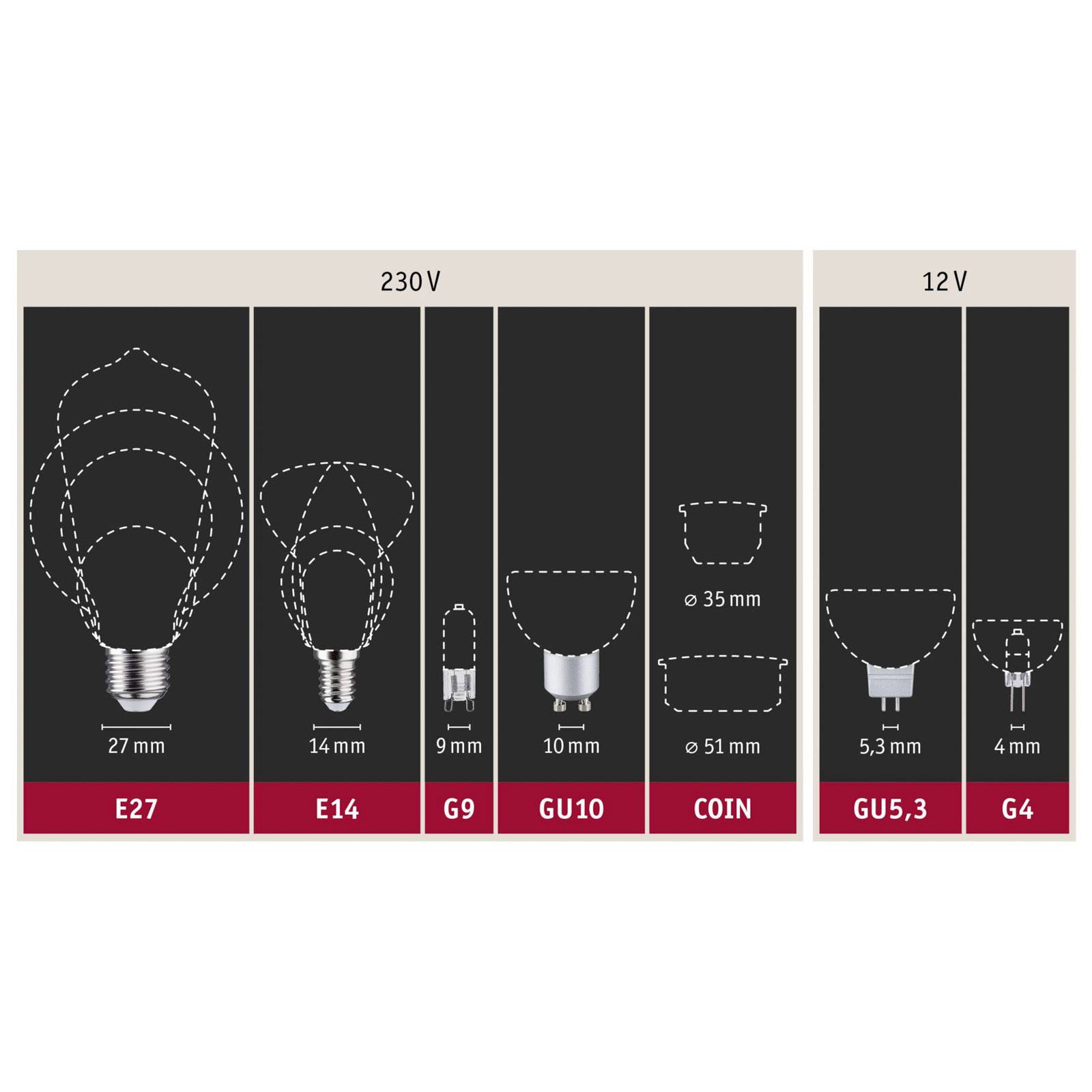 Paulmann kropla LED E27 5,5W 2 700 K opalowa 3 szt