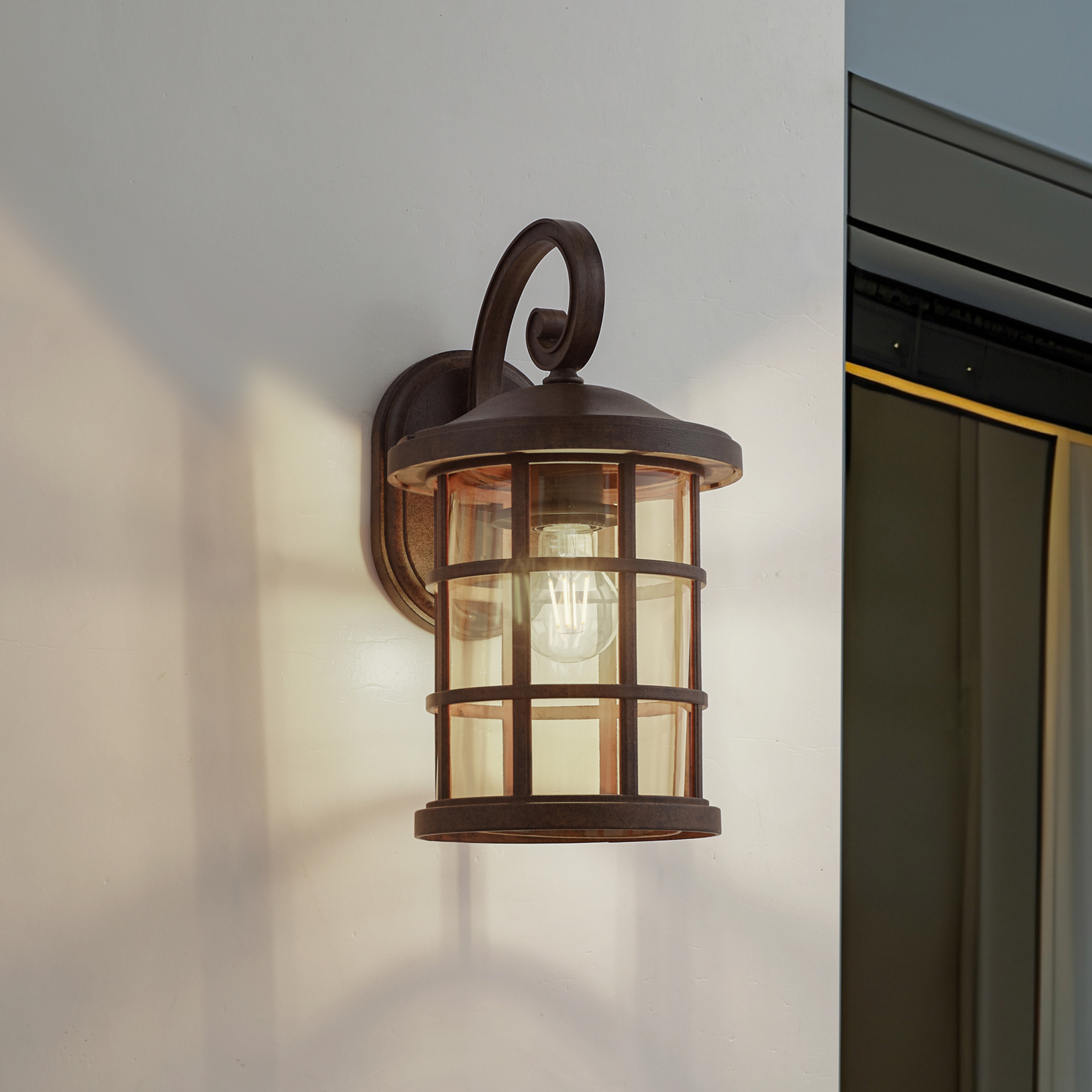 Lindby välisvalgustid Ankea, rooste/merevaik, 37 cm, IP23, E27