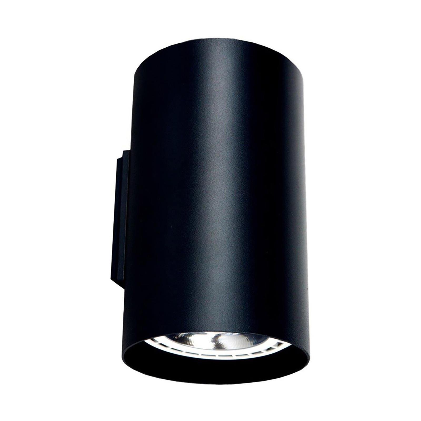 Stenska svetilka iz aluminija v črni barvi navzgor in navzdol