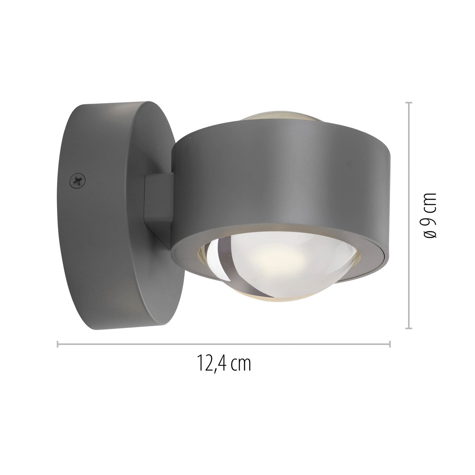 JUST LIGHT. aplique de pared LED Chia plateada, hierro, 3000 K