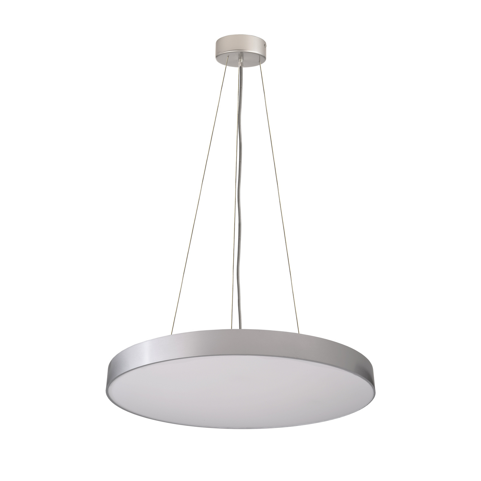 LED pendant light Menkar, silver-coloured, Ø 80 cm, CCT, up/down