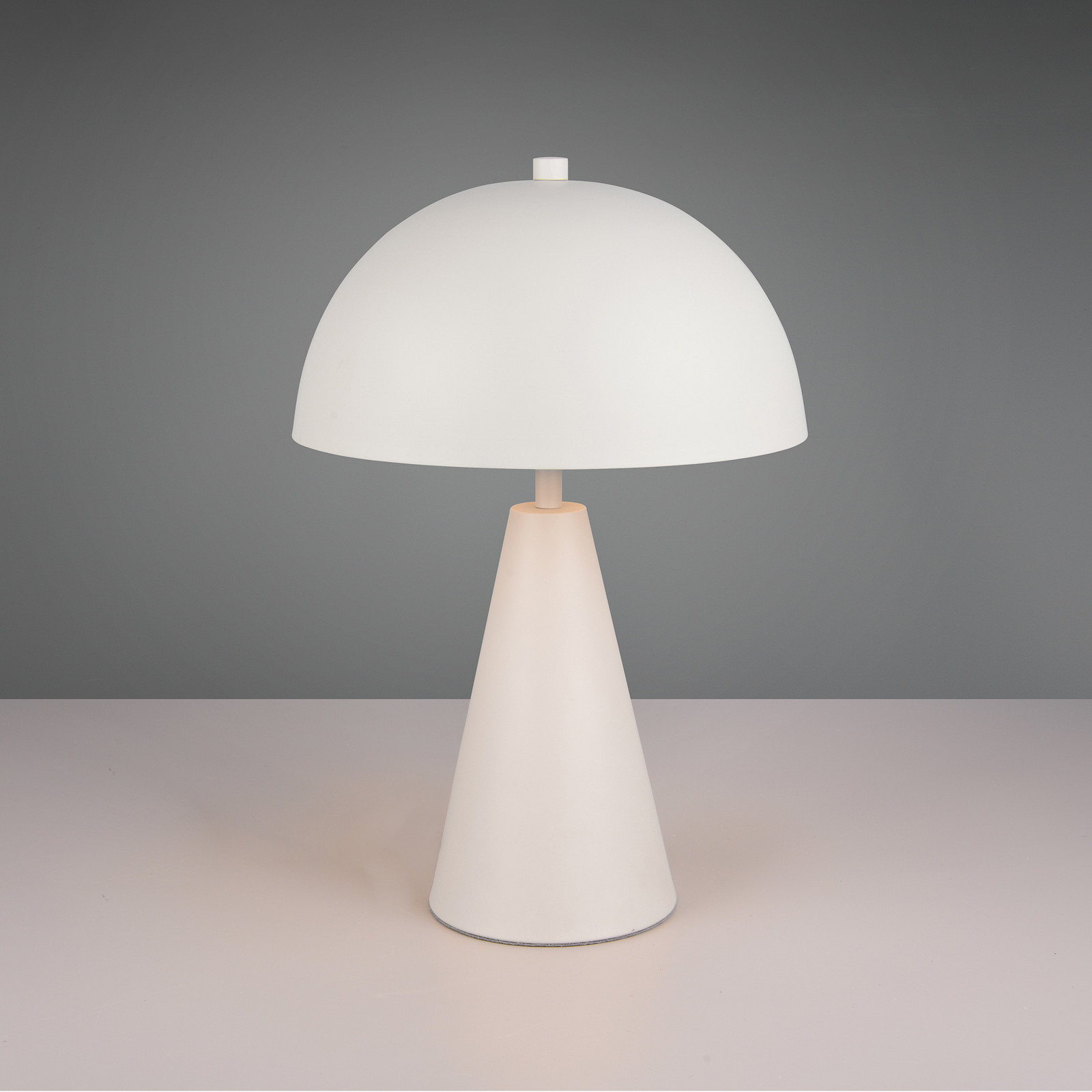 Trio Lighting Lampă de masă Alfie gri deschis mat metal E27 - Camera de zi / sufragerie