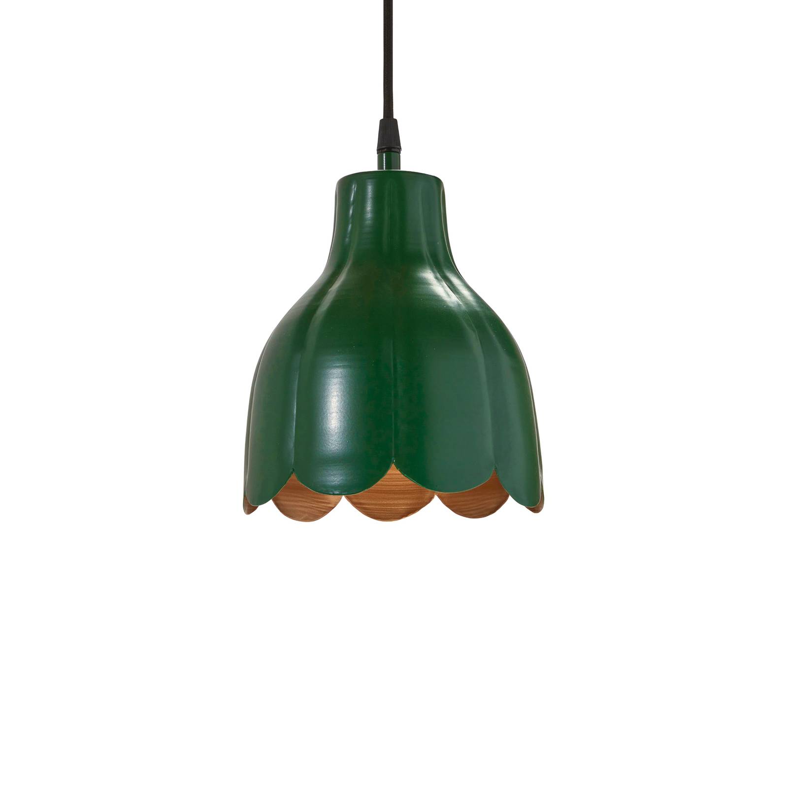 Levně PR Home Tulippa závěsná lampa Ø 17 cm, zelená, zástrčka