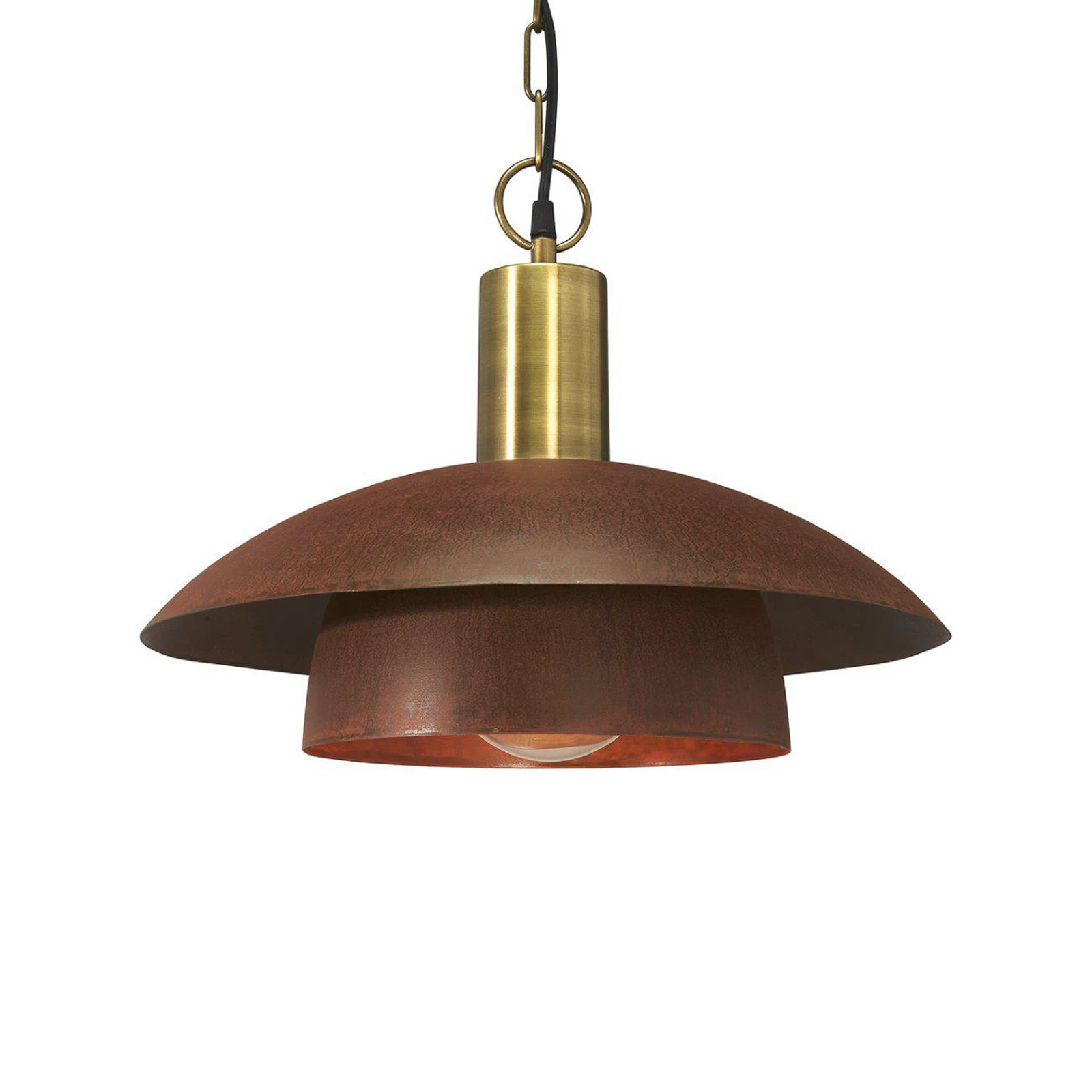 PR Home Hängeleuchte Bolton, Ø 45 cm, rostfarben, Metall