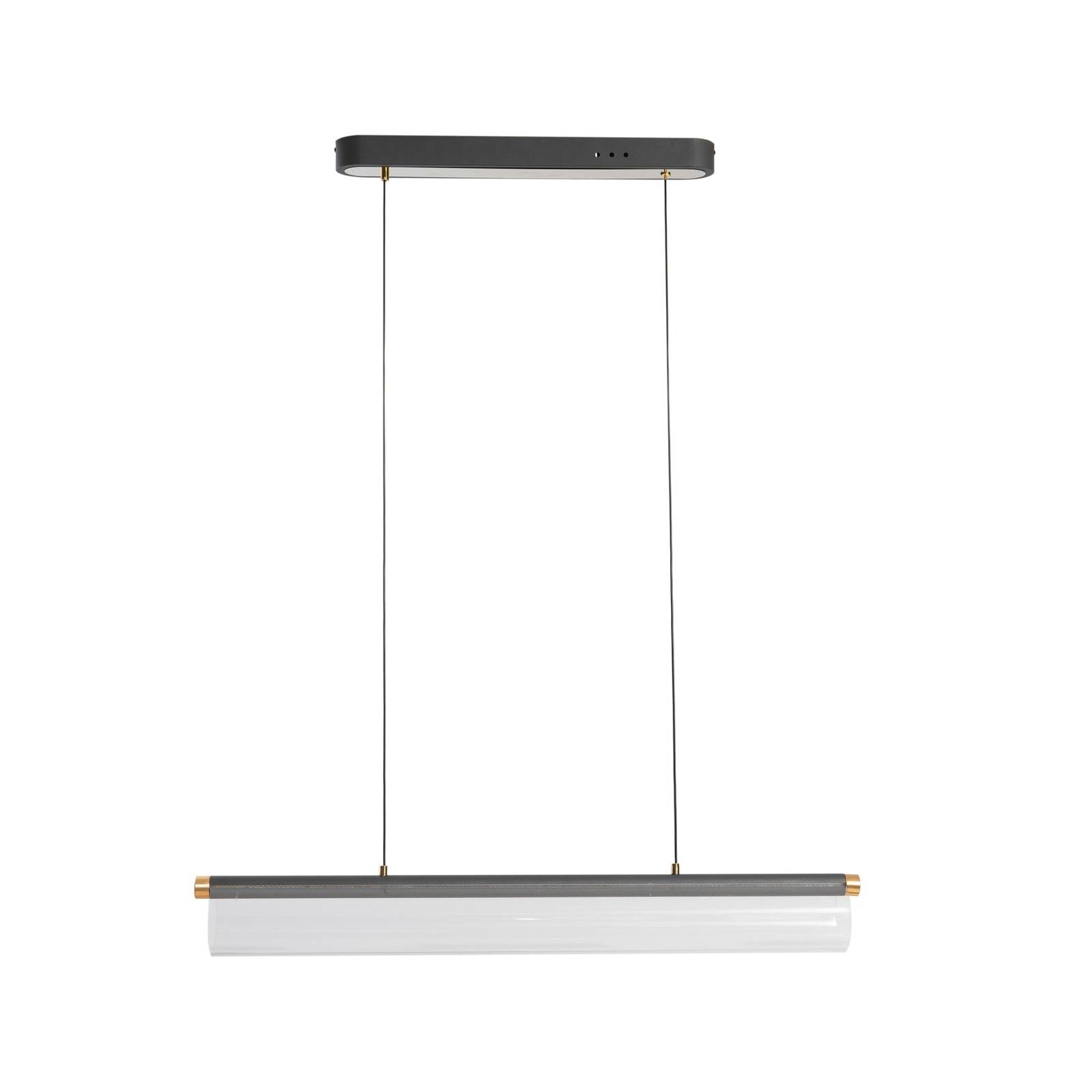 Lucande LED-Hängeleuchte Alania, transparent, Metall, 86,5cm