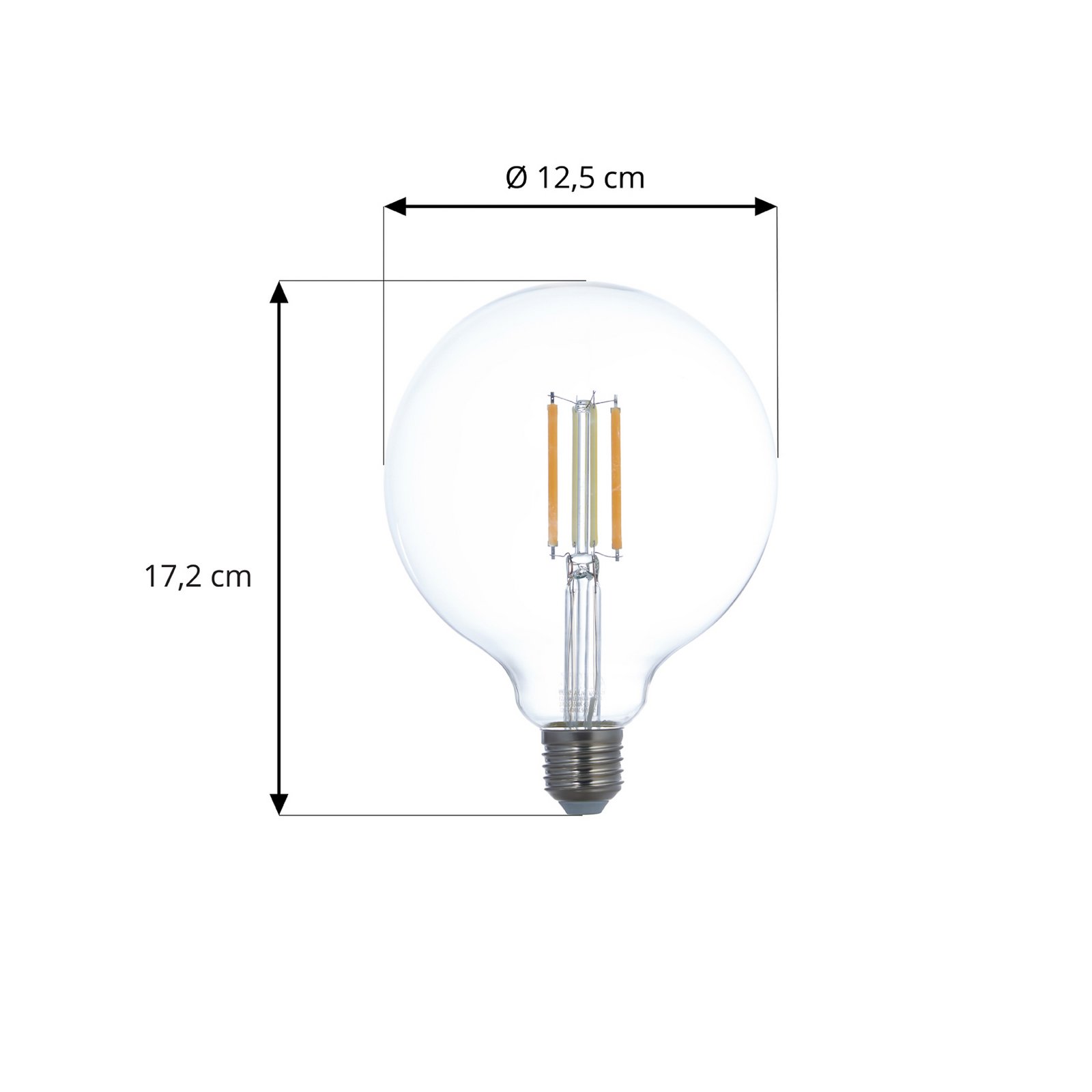 LUUMR Smart LED E27 G125 7W ZigBee Tuya Philips Hue 3er-Set