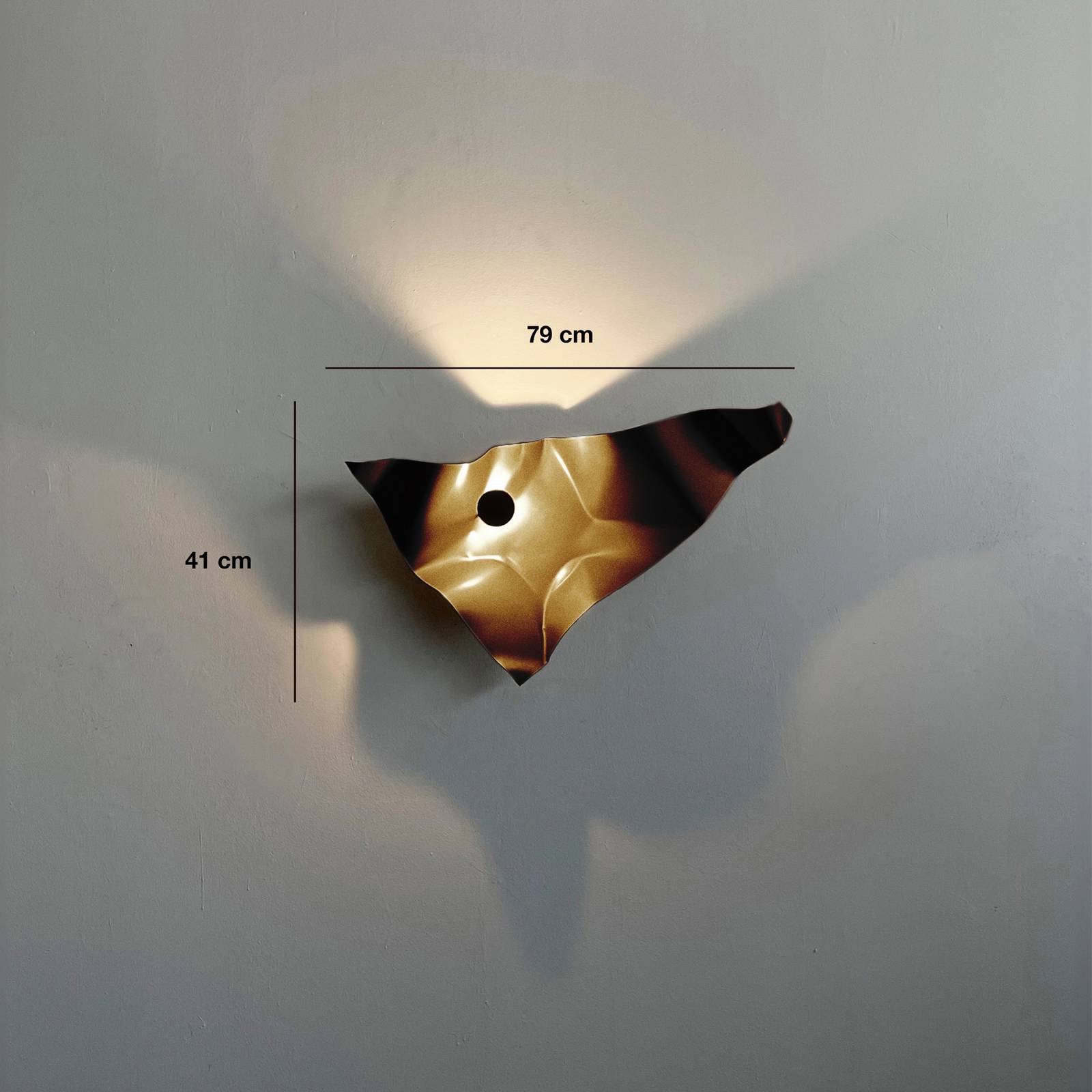 Knikerboker LED-Wandlampe Zona d'ombra, kaffeebraun, 79 cm günstig online kaufen