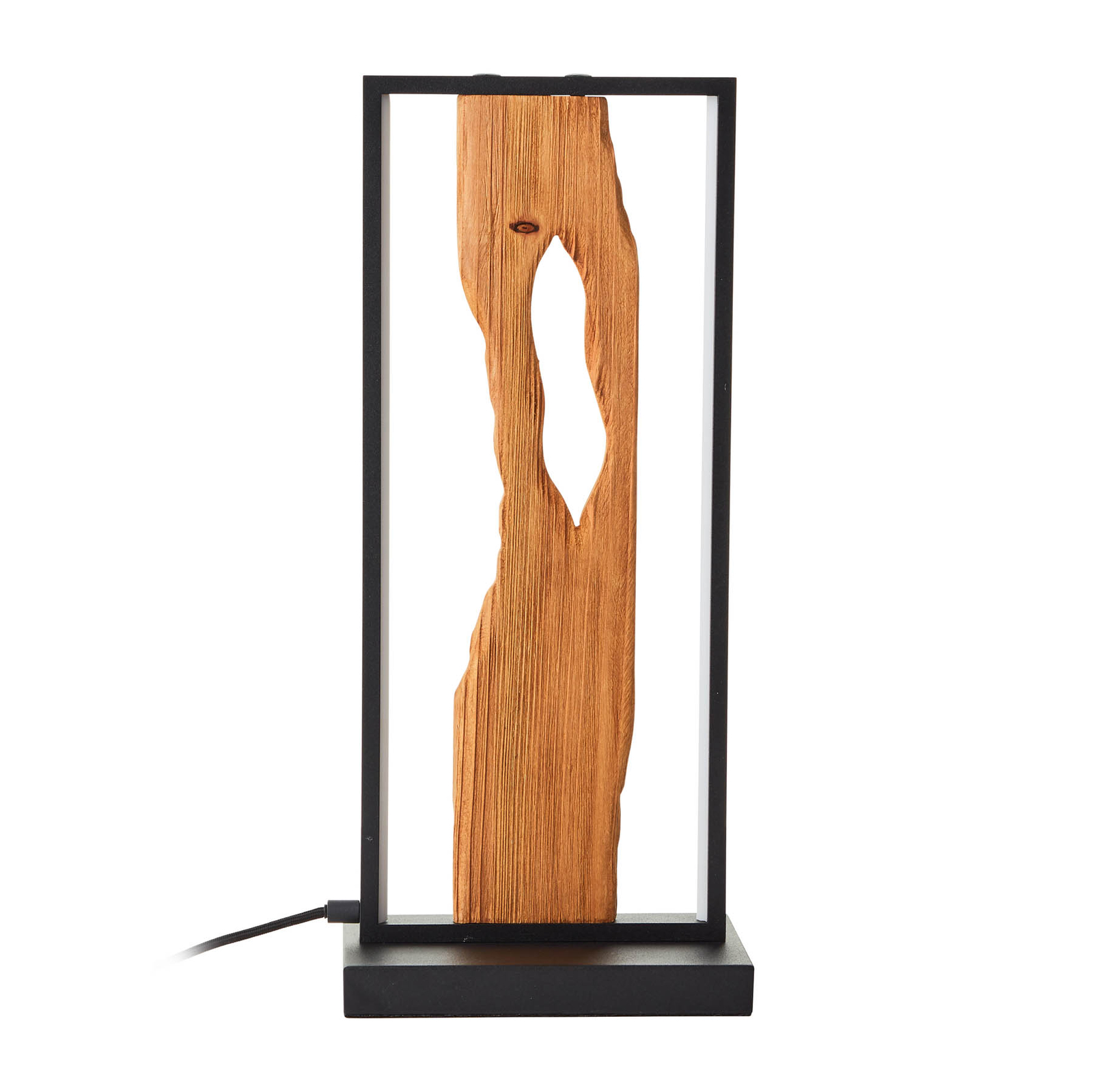 Lampa stołowa LED Chaumont z drewna