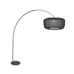 Ív világítás Curve, fekete, fekete nylon búra, Ø 60 cm