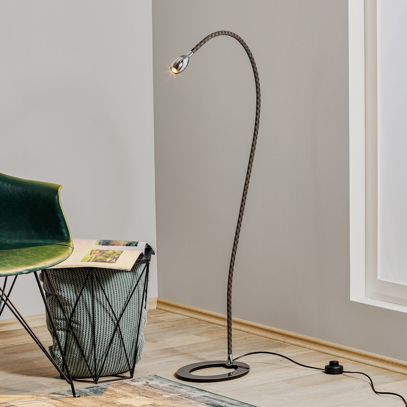 Baulmann 24.345 LED-Stehlampe Flexarm mit Textil