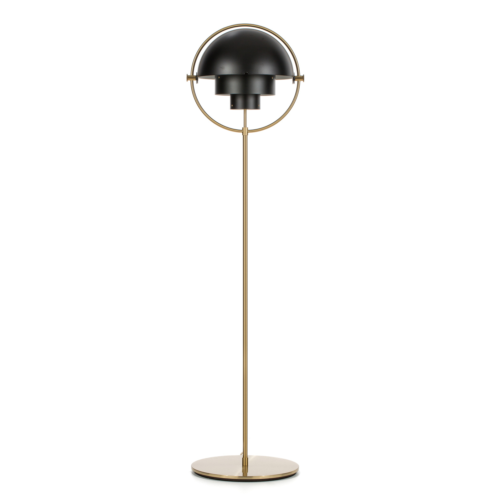 GUBI Stehleuchte Multi-Lite, Höhe 148 cm, Gestell messing