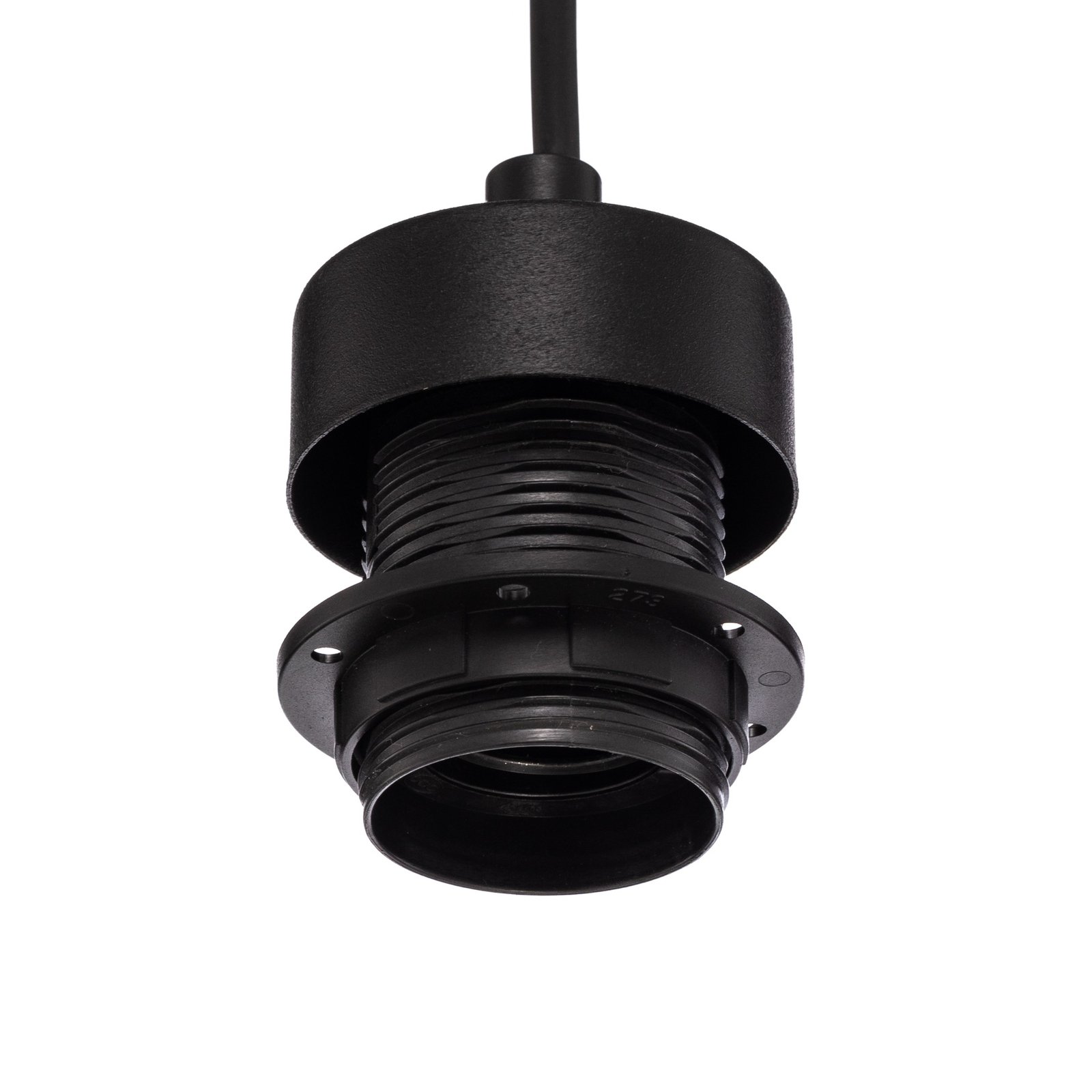 "Harmony" pakabinamas šviestuvas, juodas, natūralus džiutas, Ø 40 cm