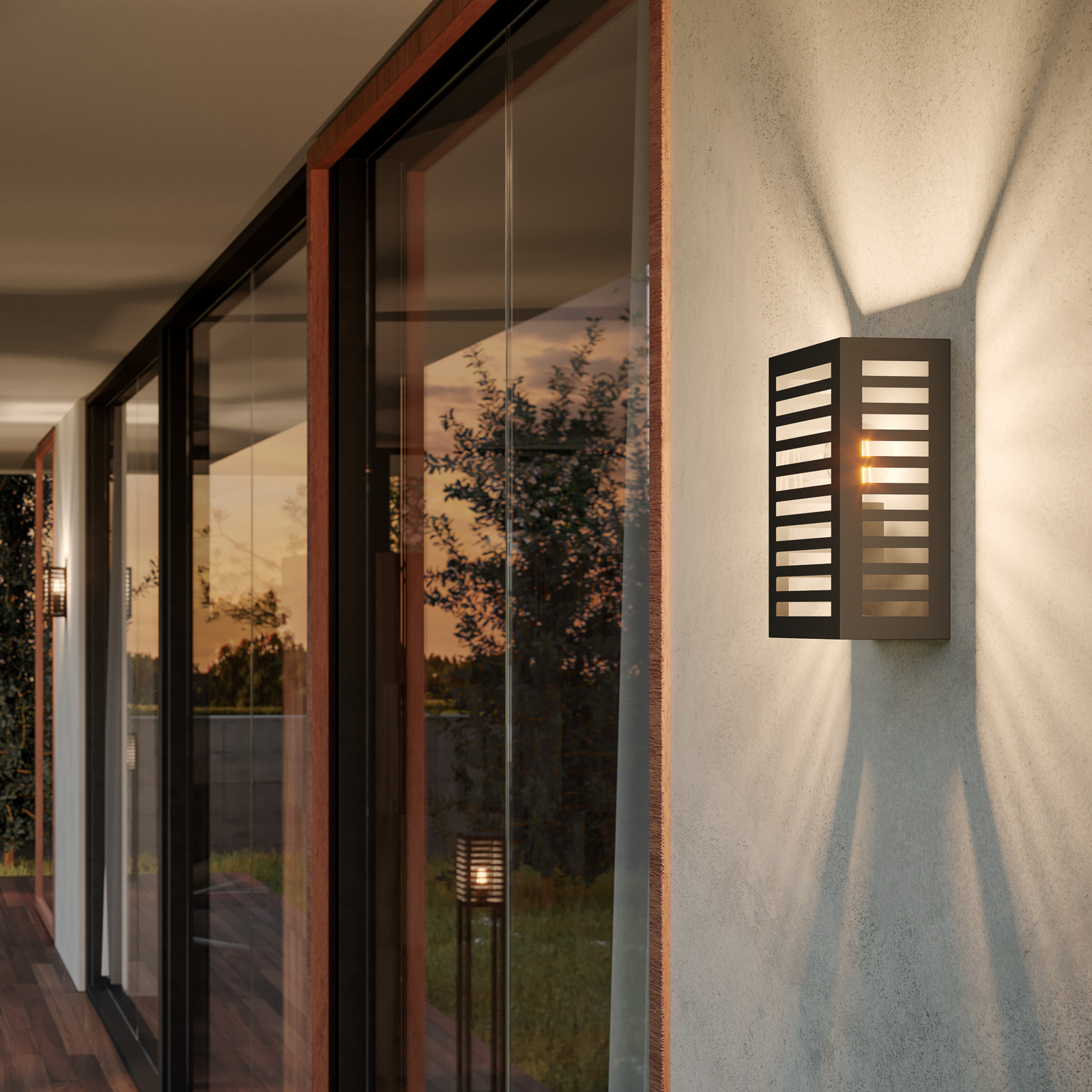 Alamonte 3 vanjska zidna svjetiljka, crna