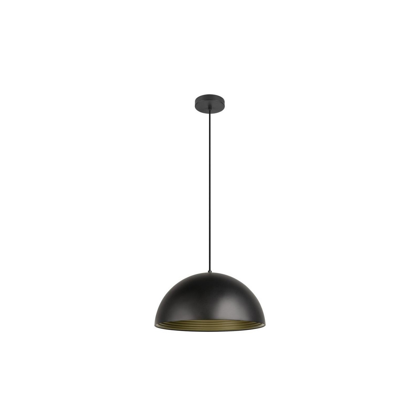 SLV Żyrandol Forchini M, 40 cm, czarny/złoty, metal