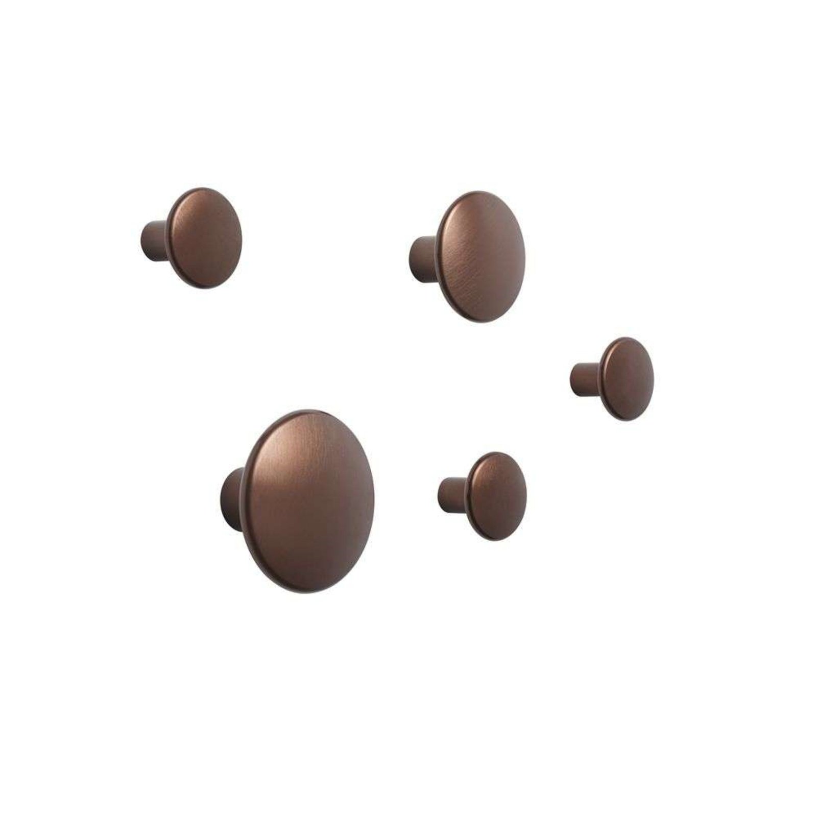 Dots Metal Set of 5 Umber - Muuto