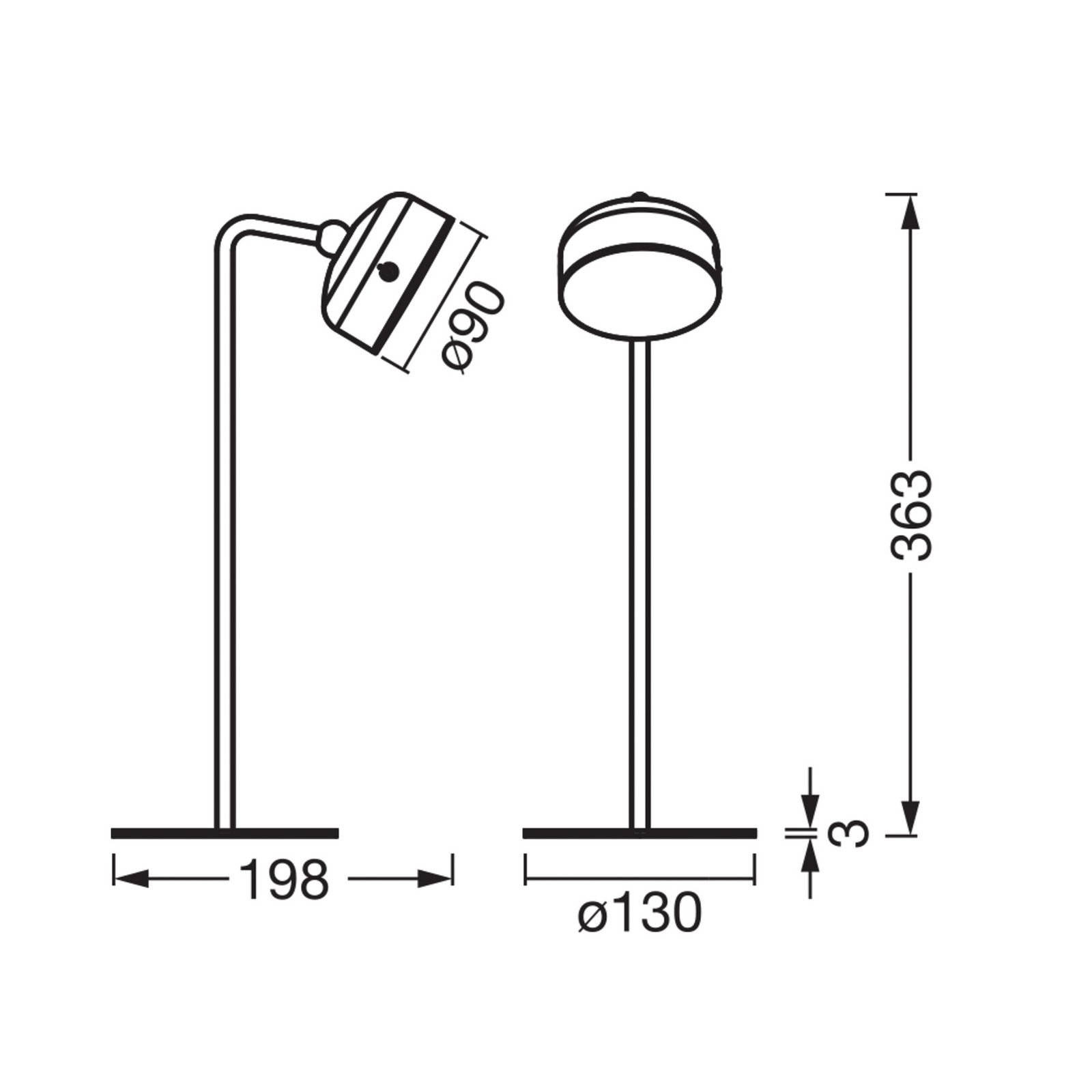 OSRAM LED-Akkuleuchte DECOR HELPER GADGET, schwarz, touchdim