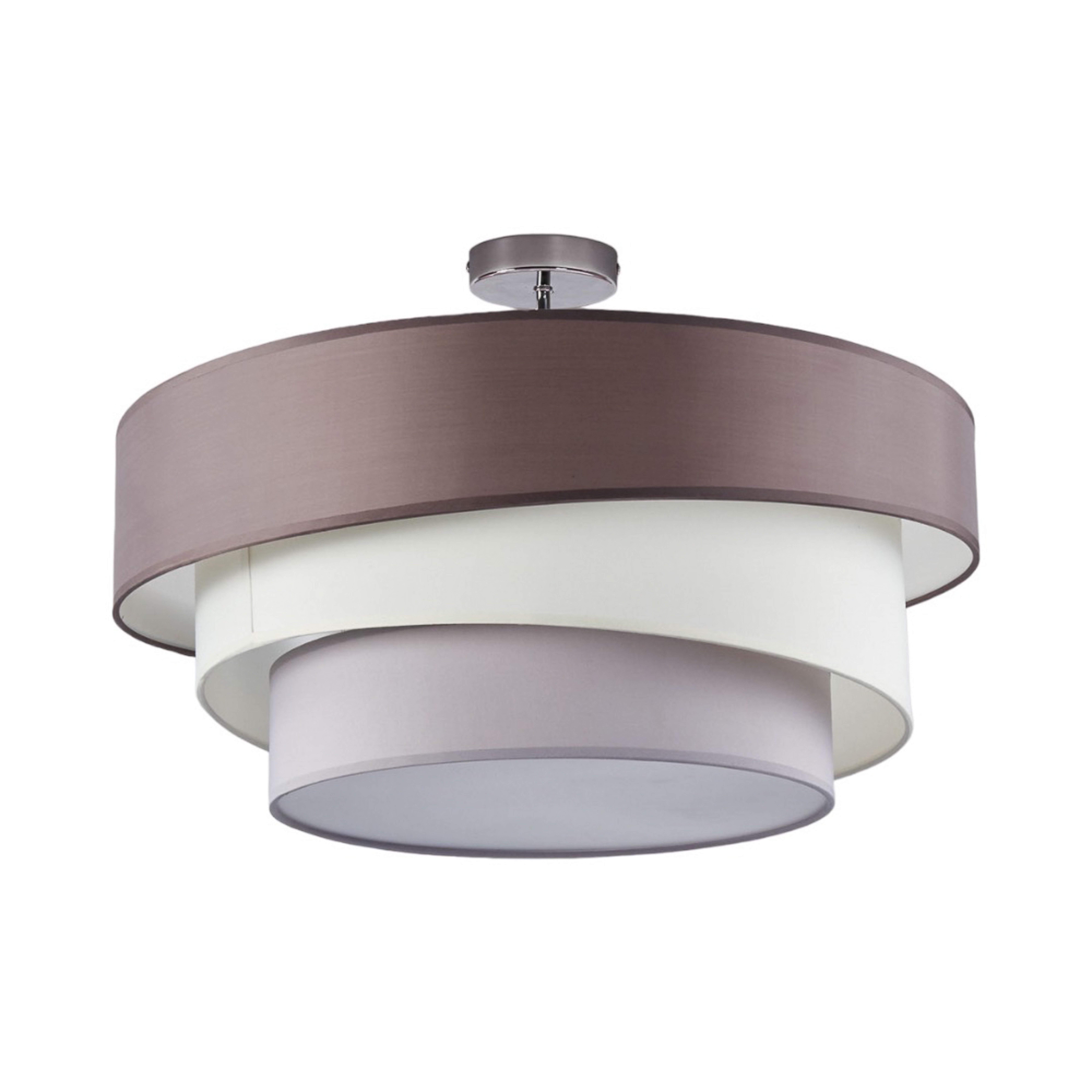 Melia Plafonnier Grey-Brown/White/Grey/Chrome - Lindby