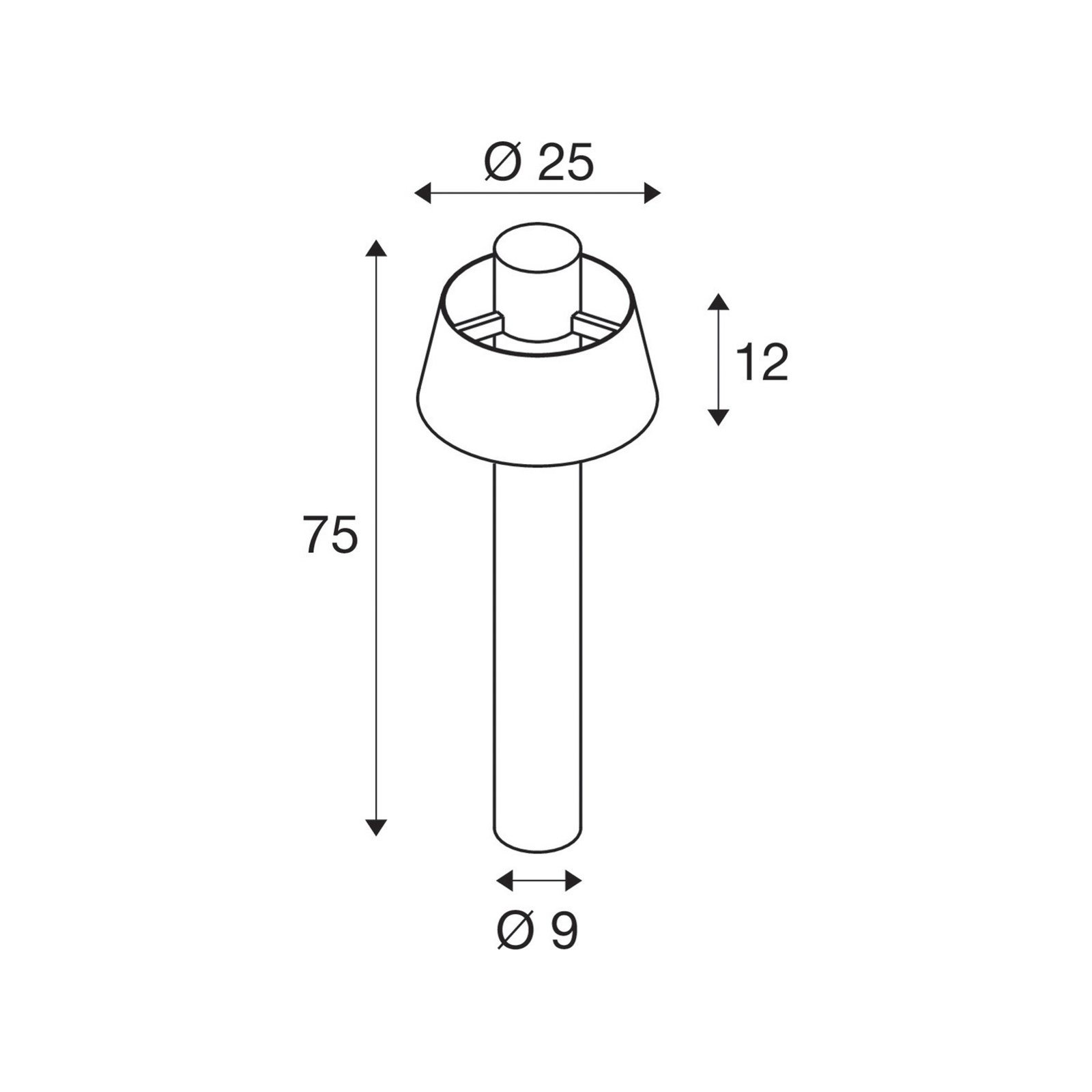 Photoni 75 Extérieur Borne Rouille - SLV