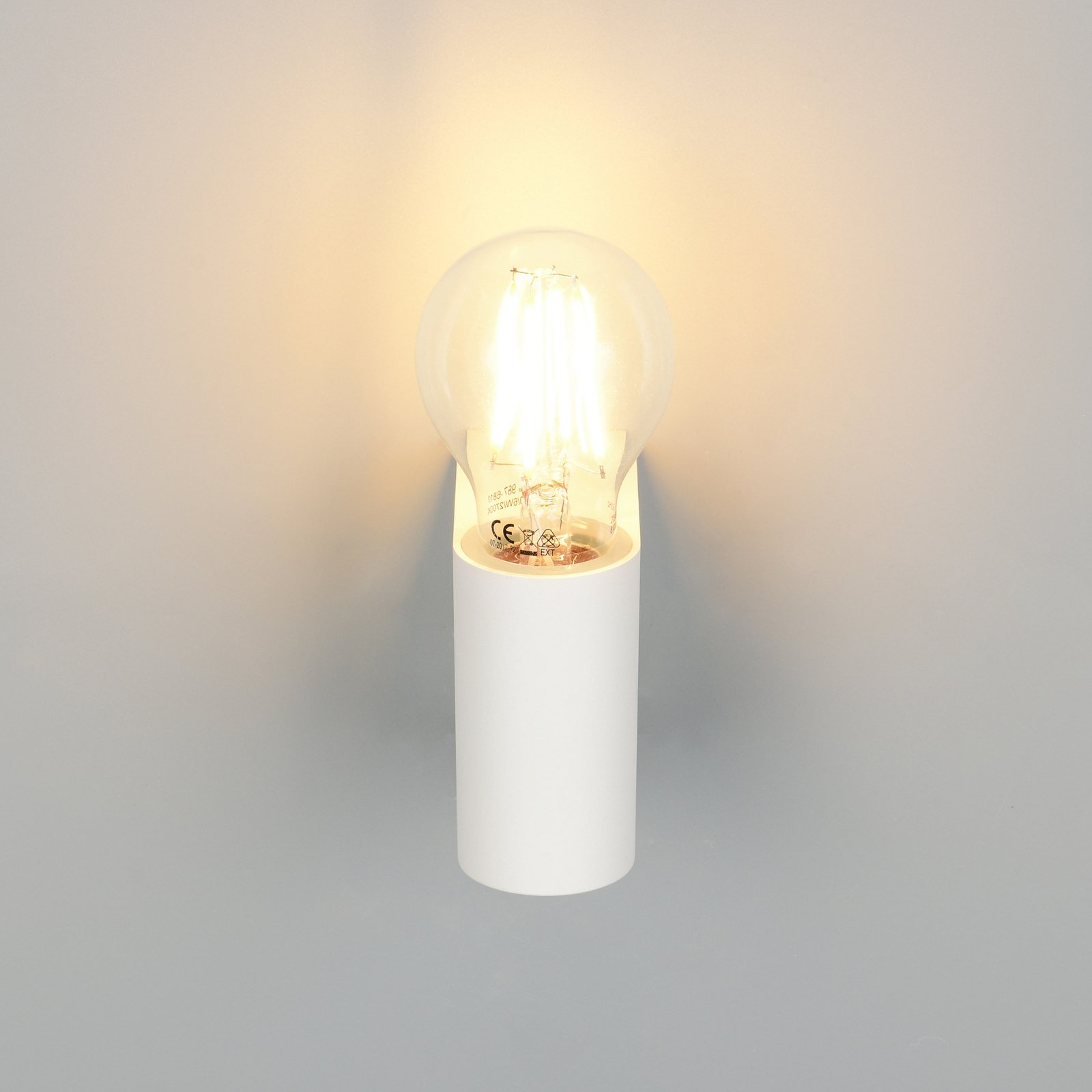 Candeeiro de parede para casa de banho Pratella, largura 4 cm, branca,