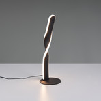 Lampe de table LED Ginko, noir mat, métal, hauteur 40,5 cm