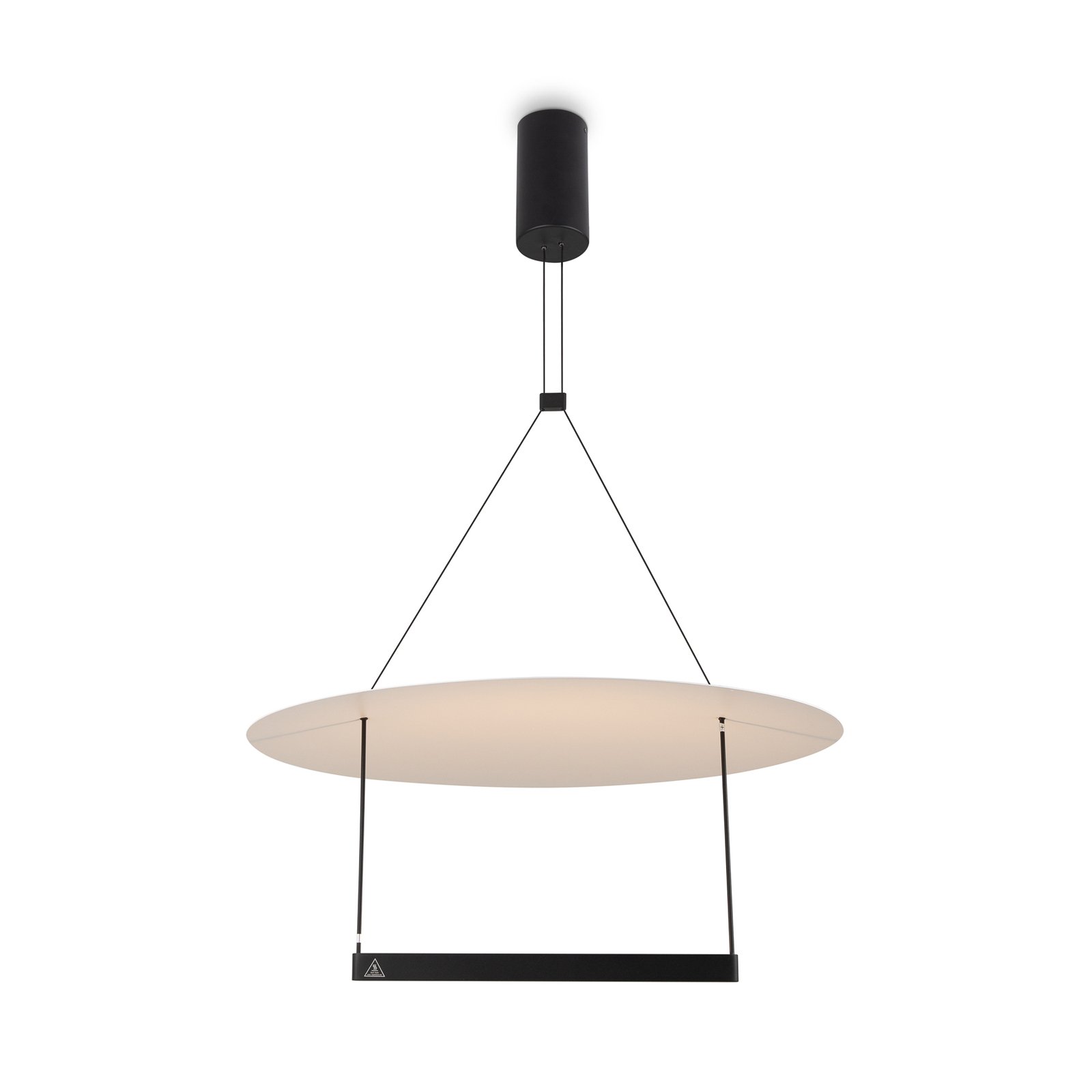 Maytoni Ambience LED hanglamp, Ø 60 cm, zwart / wit