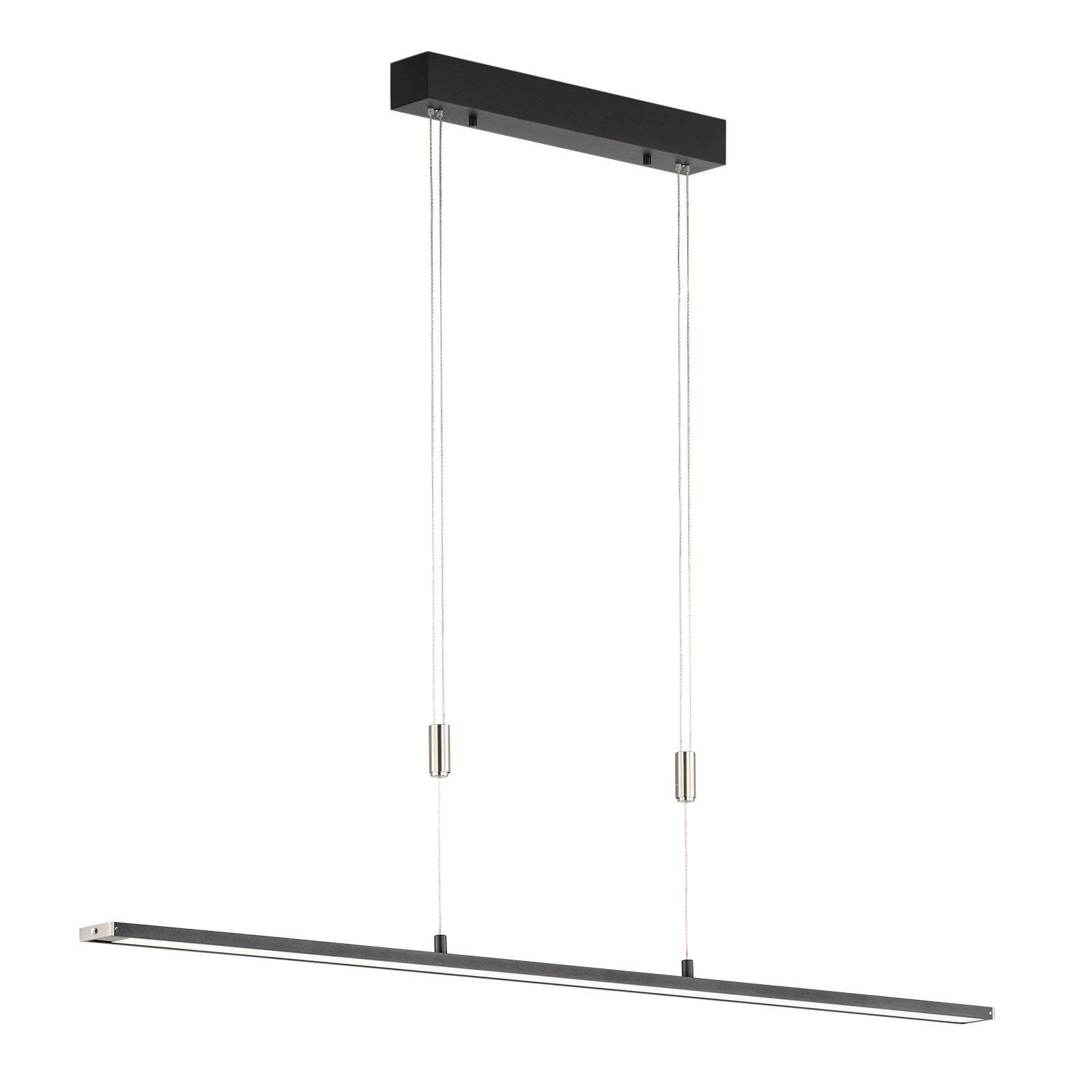 LED-hengelampe Metz TW, CCT, lengde 120 cm, svart