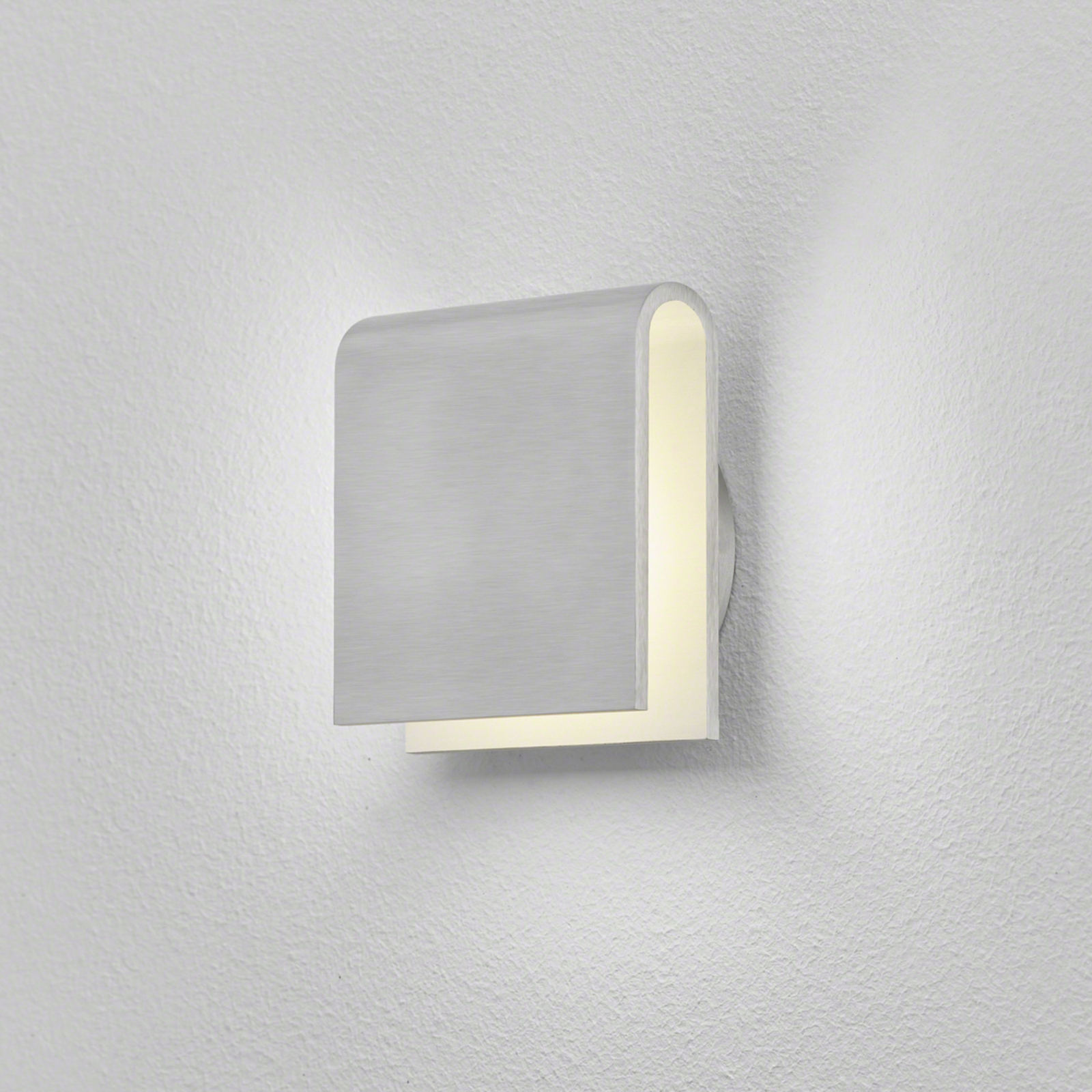 Helestra Cano LED recessed wall light, aluminium