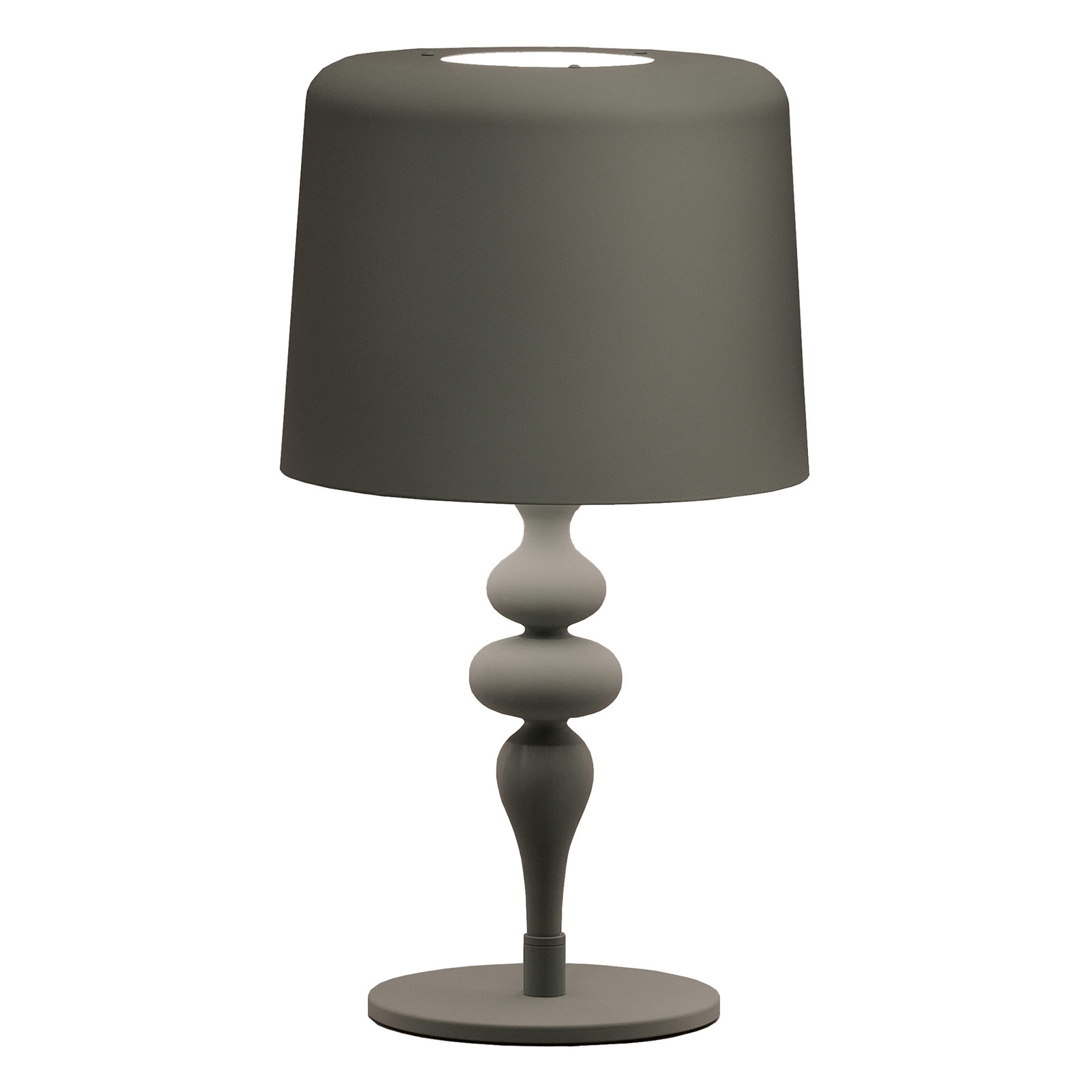 Lampada tavolo Eva TL1 M, alta 53 cm grigio scuro
