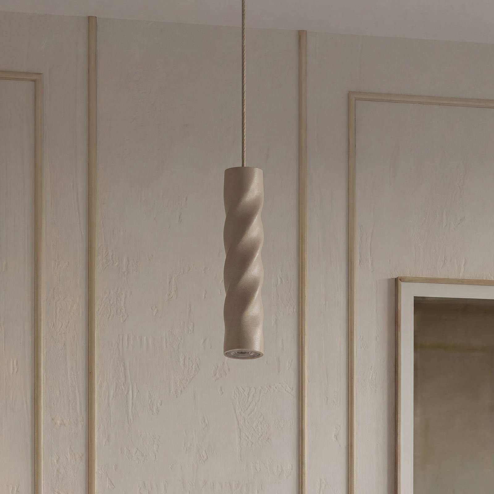 Żyrandol OSRAM Decor Twirl, beżowy, Ø 12 cm, 1-punktowy, metalowy