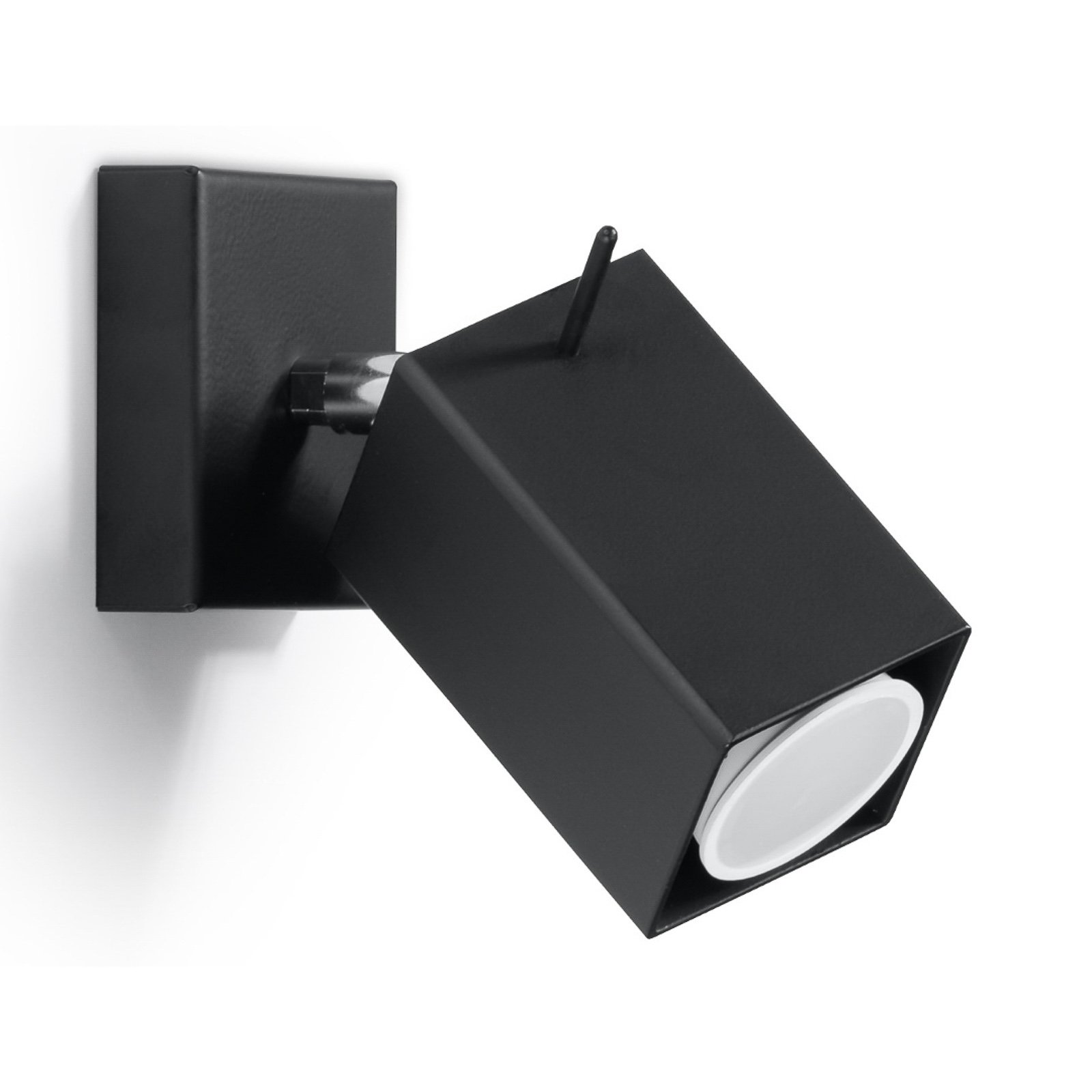 Vegglampe Square, svart, 1 lyskilde