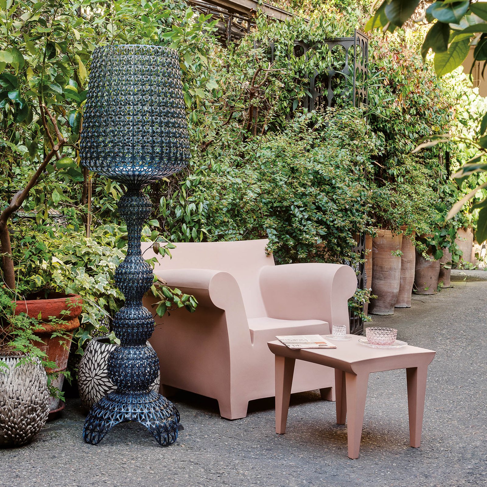 Kabuki Outdoor Lampadaire Noir - Kartell