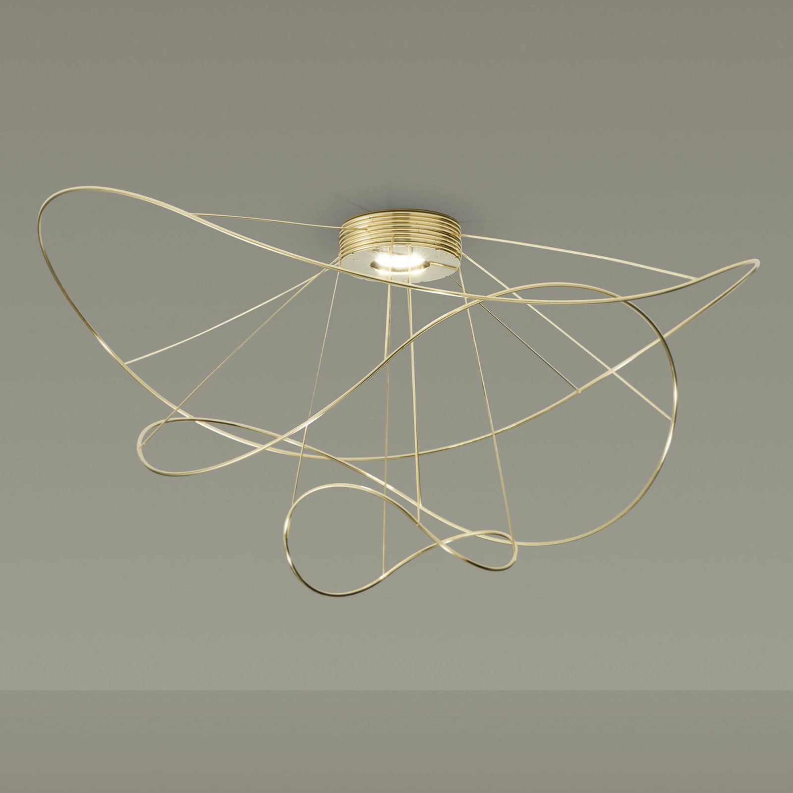 Axolight Hoops 3 LED ceiling light, gold