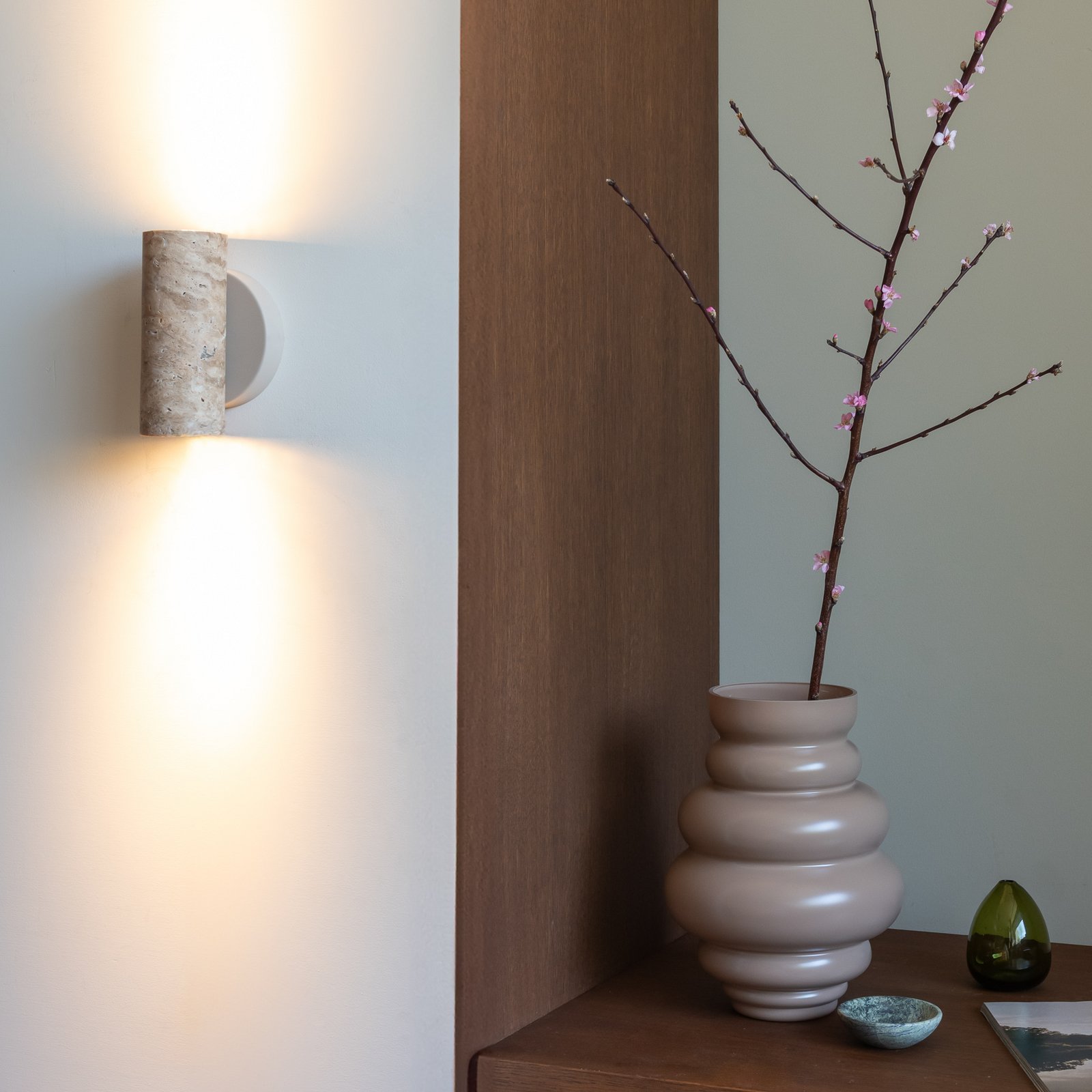 IT'S ABOUT ROMI Wandlampe Tivoli, sandfarben, Stecker, 17 cm