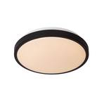 Dasher LED ceiling light, black, Ø 29.3 cm, 2700 K, IP44