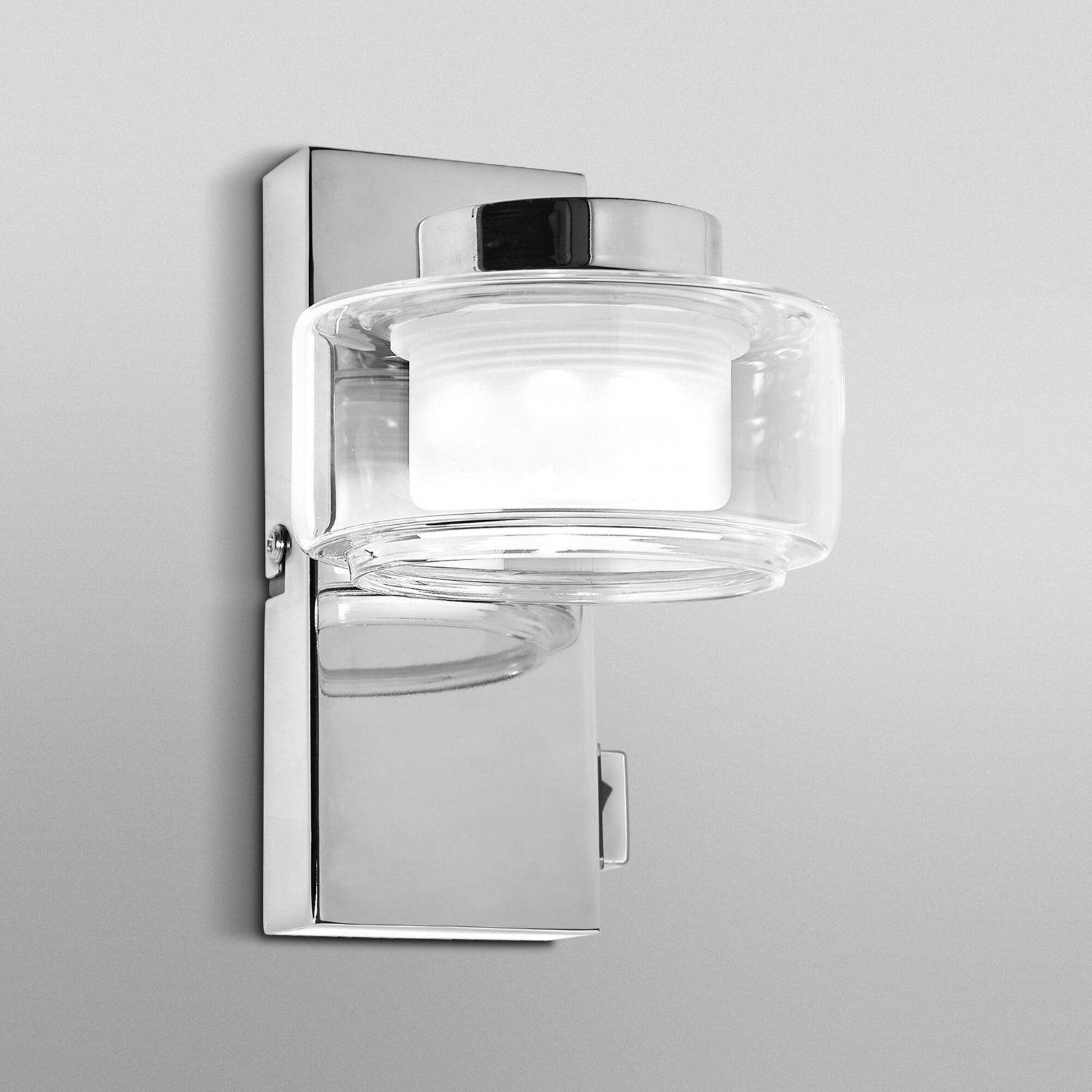 Applique murale LED OSRAM ORBIS FLAME, chrome, métal, IP44, CCT