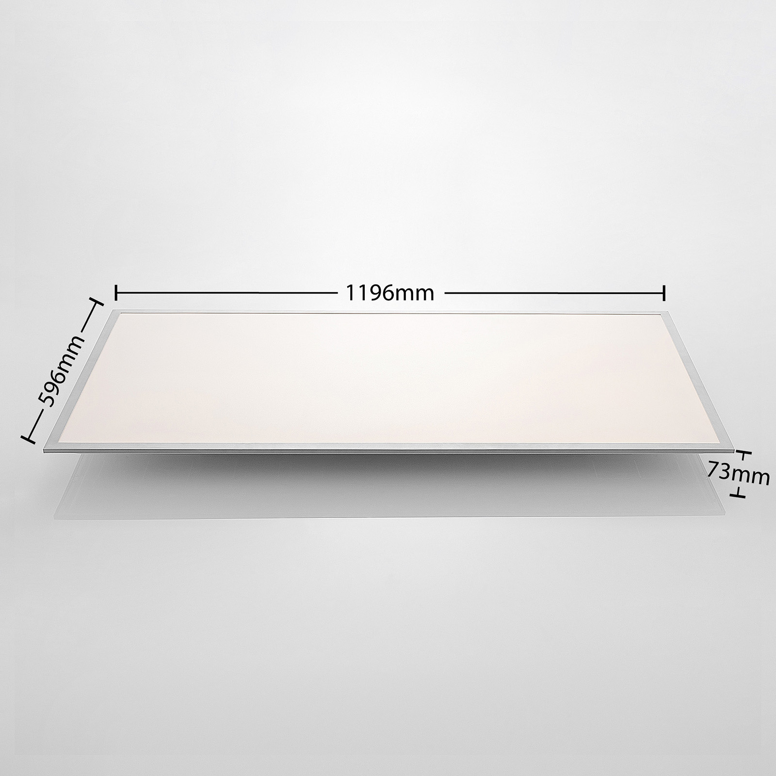 Lindby LED-paneel Stenley, 4000 K, 120 cm x 60 cm, hõbedane/valge Lindby LED-paneel Stenley, 4000 K, 120 cm x 60 cm, hõbedane/valge