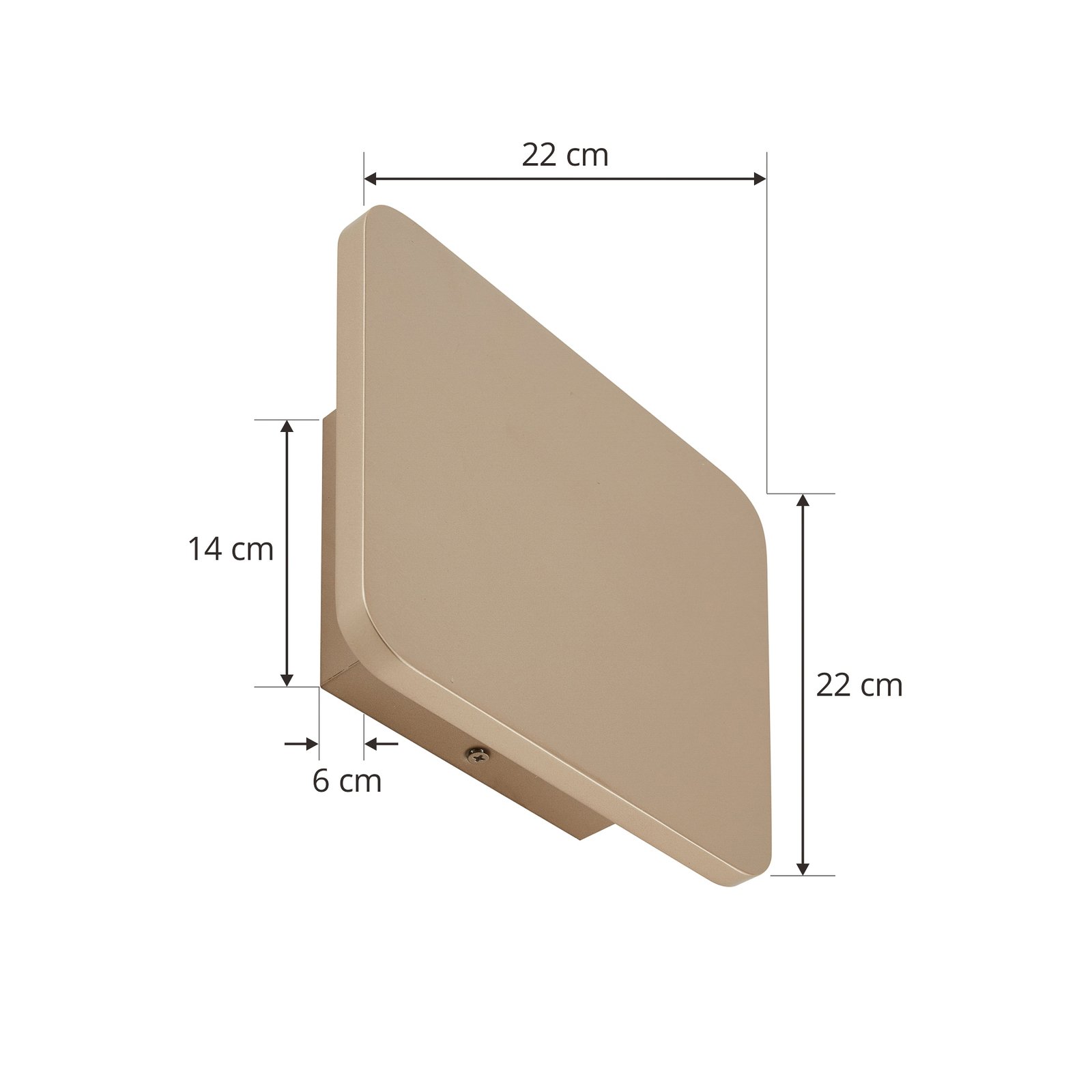 Elrik LED Applique Murale 22 cm Or - Lucande