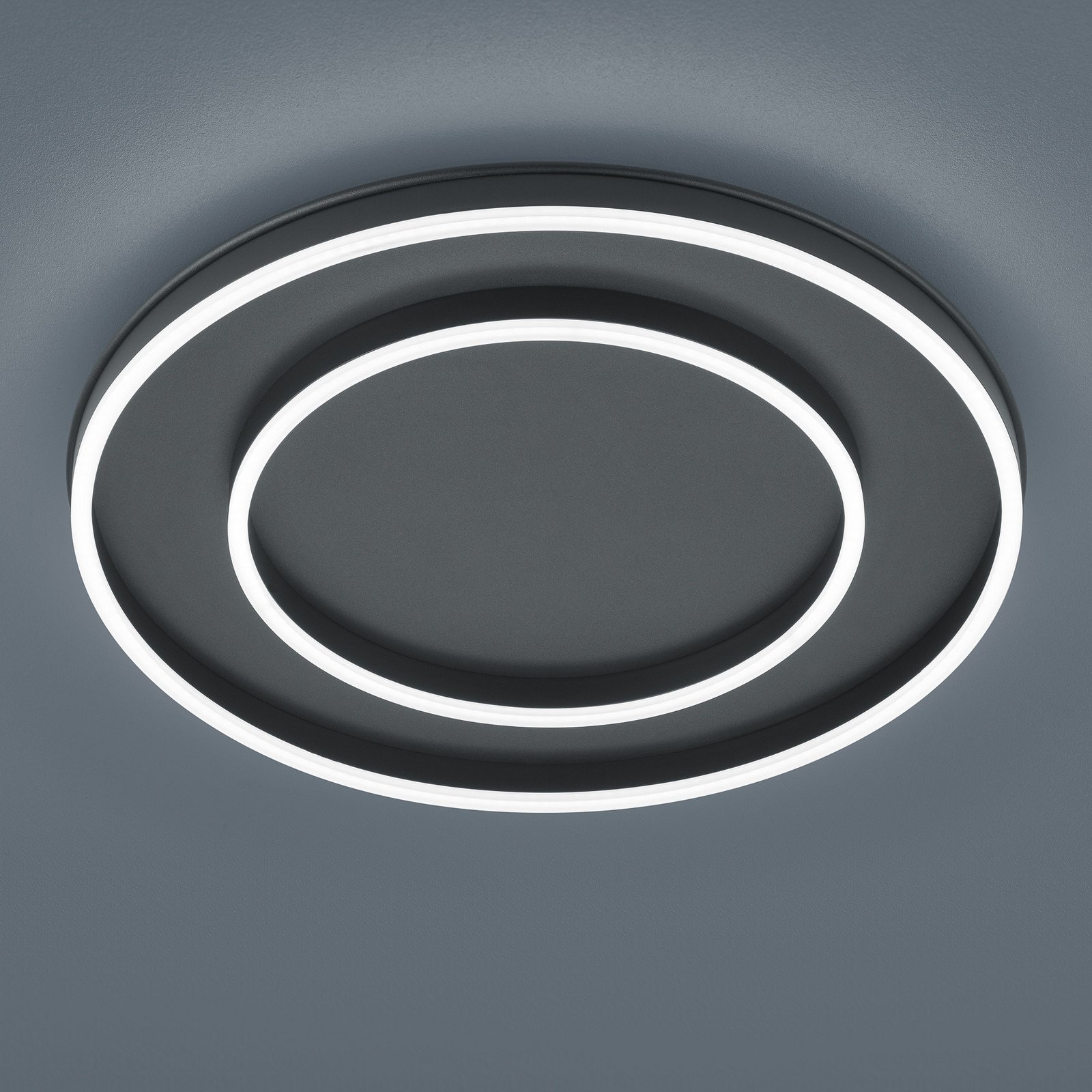 Helestra Sona plafonieră LED negru Ø 59 cm - Camera de zi / sufragerie - modern - negru mat - Metal