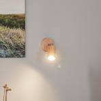 Cre wall spotlight, wood, one-bulb