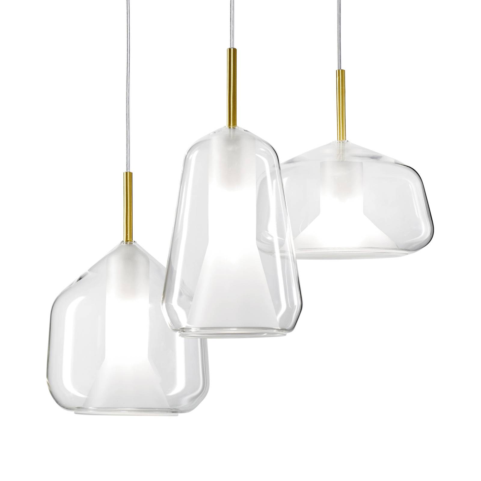 Sforzin Glass Pendant Light - Living / Dining Room - Hanging Light - dimmable - Modern - Clear