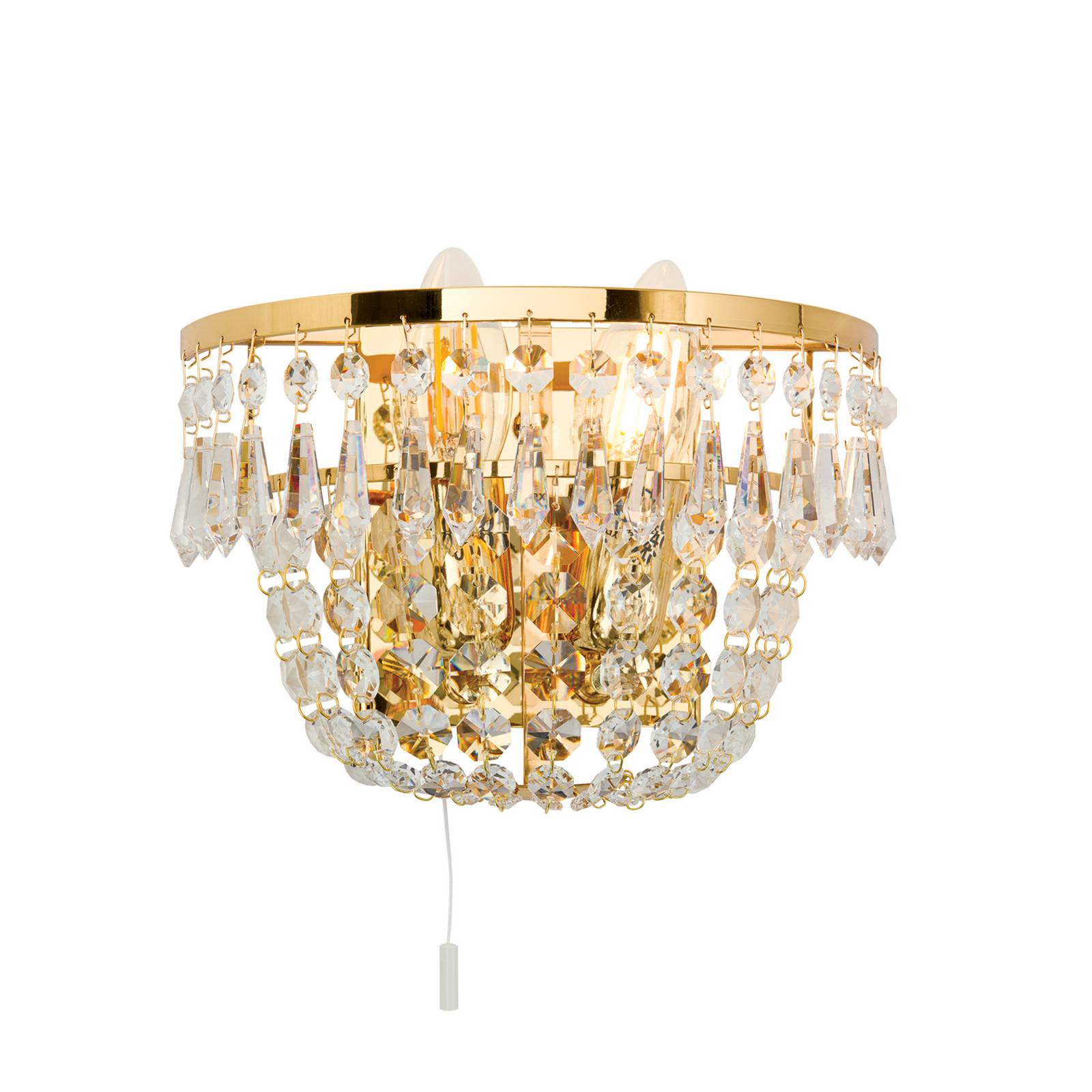 ORION Goldene Kristallwandleuchte SHERATA
