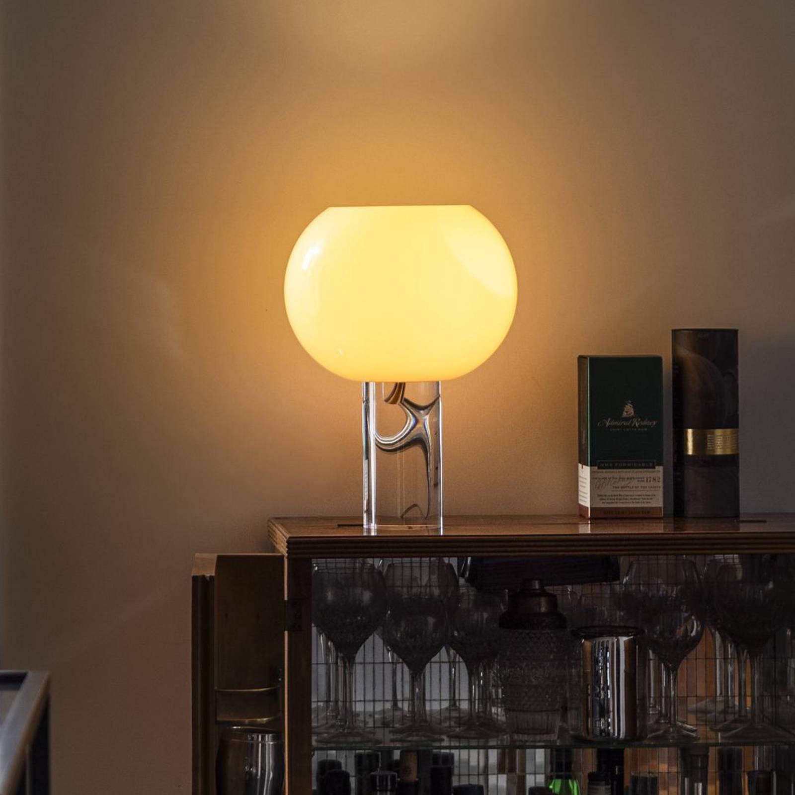 Foscarini Tischleuchte Buds 3, cipria, Glas, Kunststoff, E27 günstig online kaufen