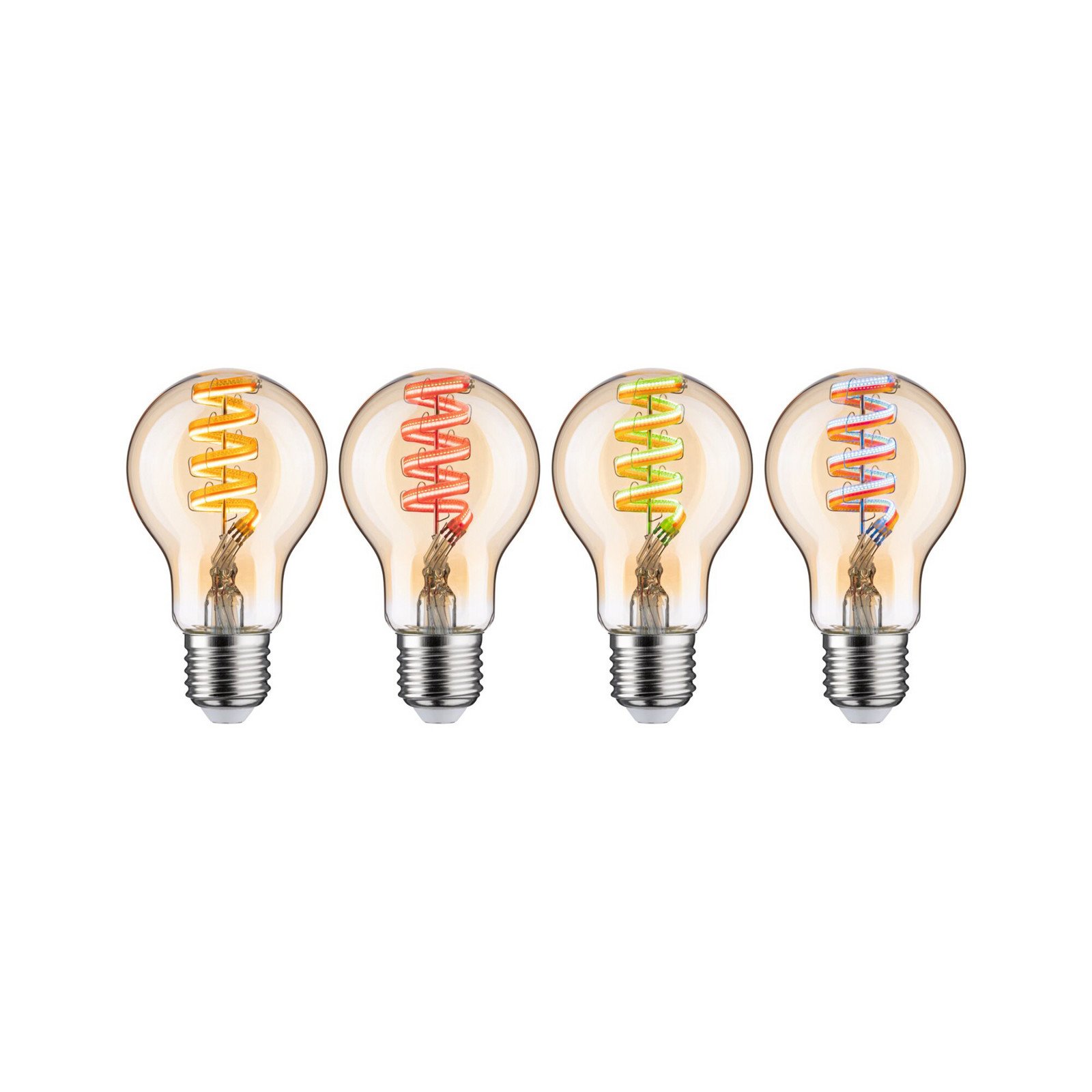 Paulmann bec LED ZigBee E27 63W RGBW dim auriu - Sticlă