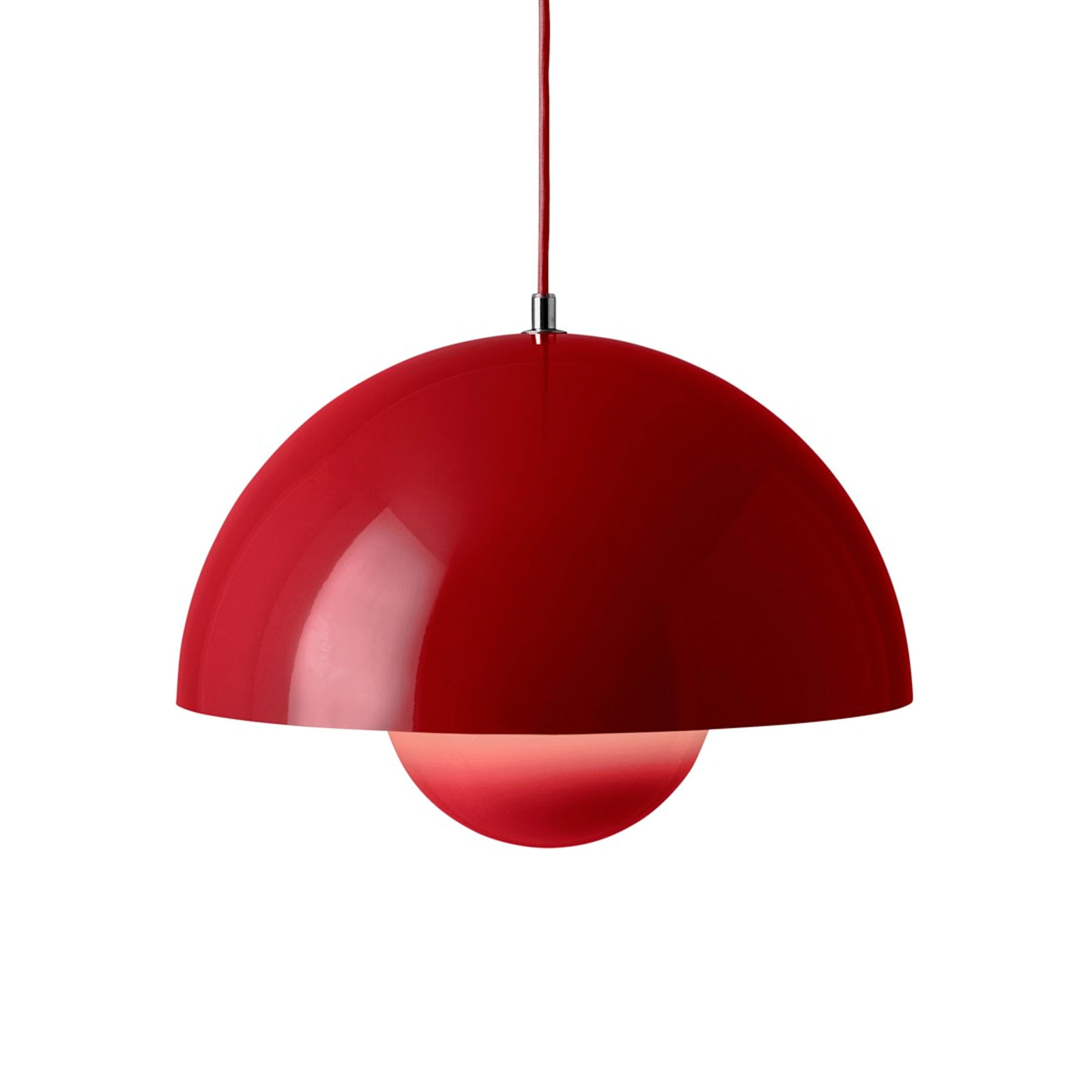 &Tradition hanglamp Bloempot VP7, Ø 37 cm, vermiljoen rood