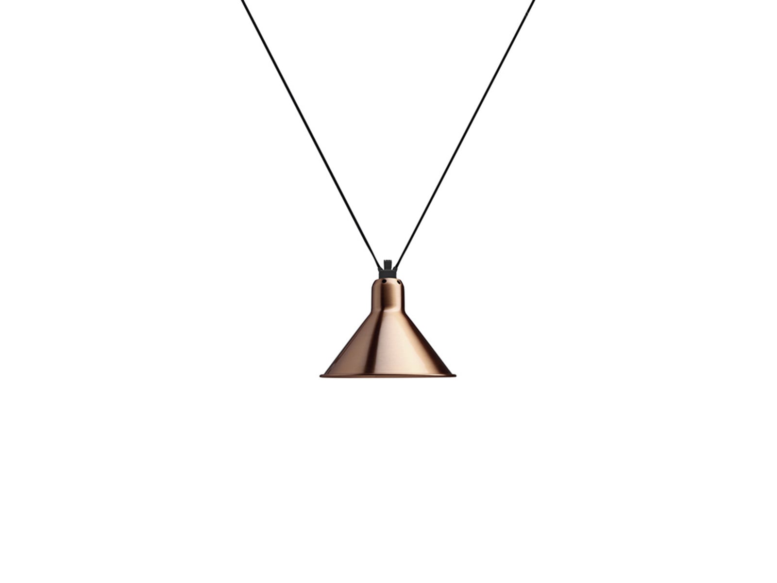 323 L Pendel Konisk Kobber Lampe Gras - Stue