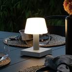 Lámpara mesa LED Monaco de exterior batería blanco