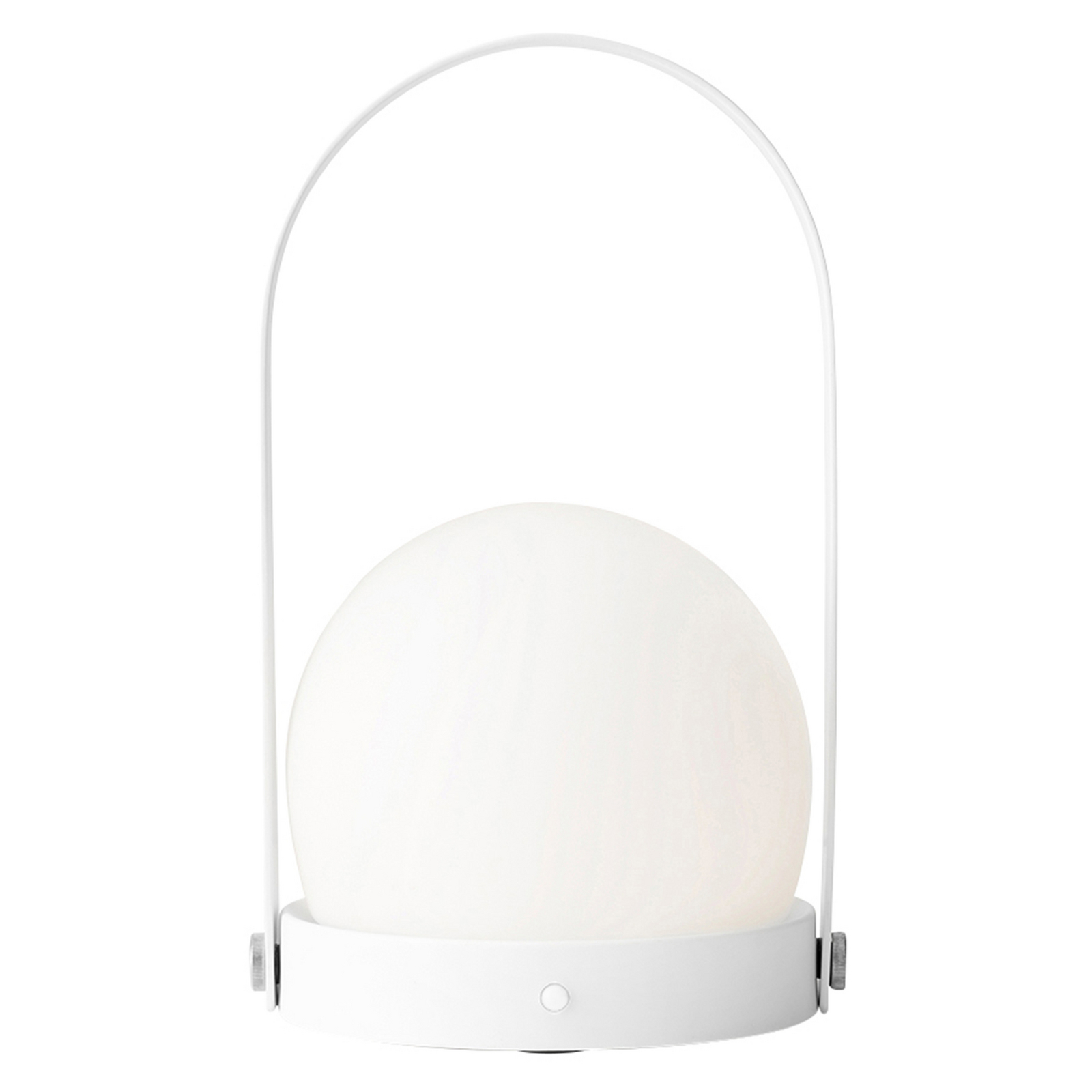 MENU Carrie LED decorative light, rechargeable, white, for Living / Dining Room, opal glass, coated steel, 3.2 W, energy efficiency: A+, H: 24.5 cm