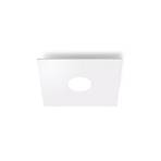 KOLARZ Square ceiling lamp, white, length 25 cm, metal