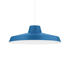 Lampada LED a sospensione Miguel, blu, alluminio, 2.700 K