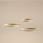 Żyrandol LED Quitani Aureon, złota, Ø 80 cm, ściemniany, CCT